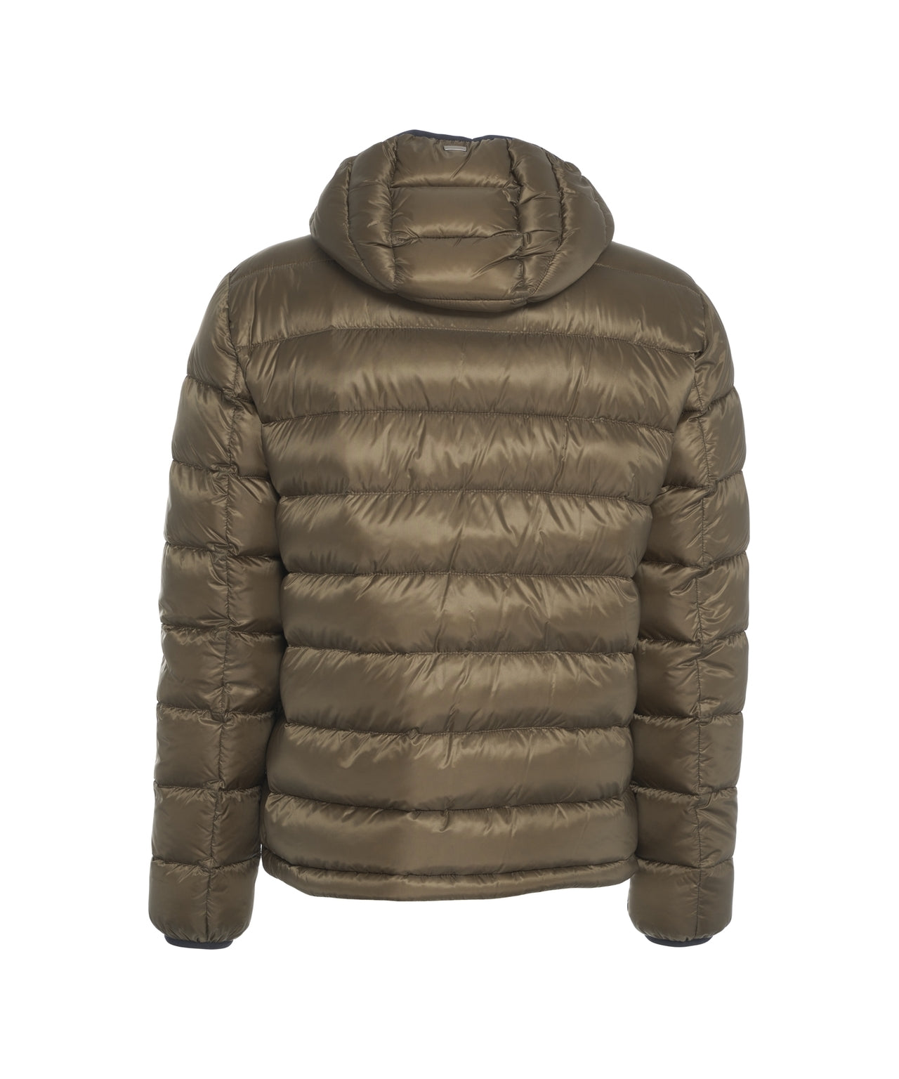 HERNO Men's Lightweight Quilted Down Jacket with Removable Hood