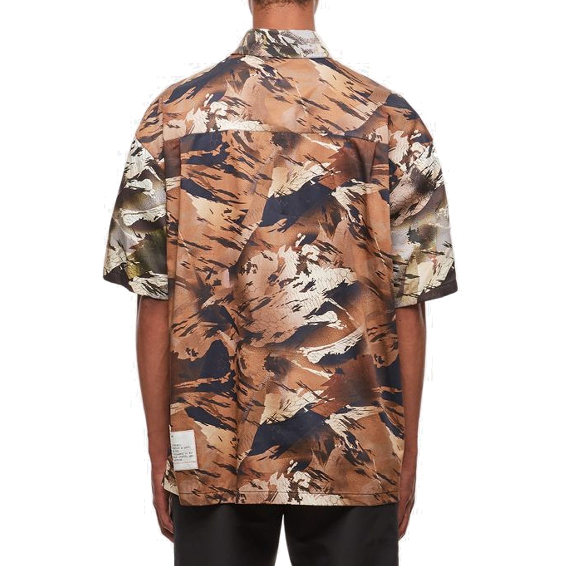HERON PRESTON Camouflage Popline Shirt - Short Sleeve