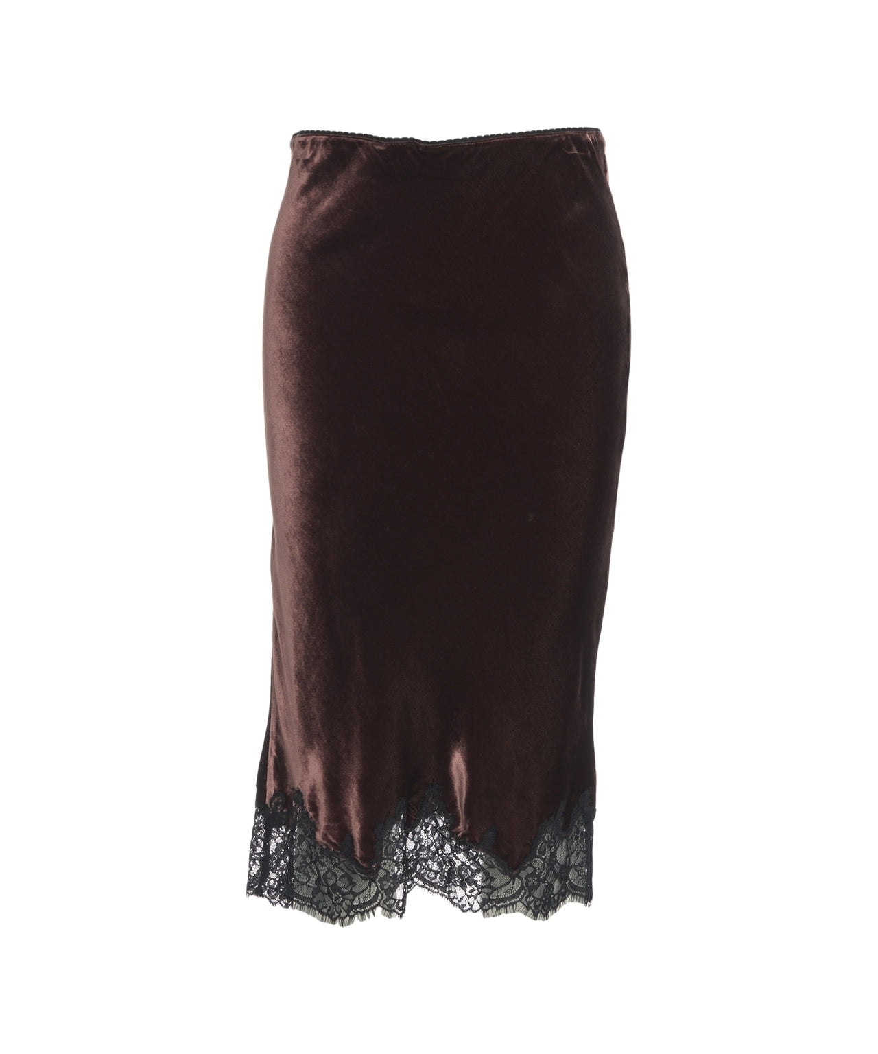 HERSKIND Luxurious Midi Skirt with Lace Trim