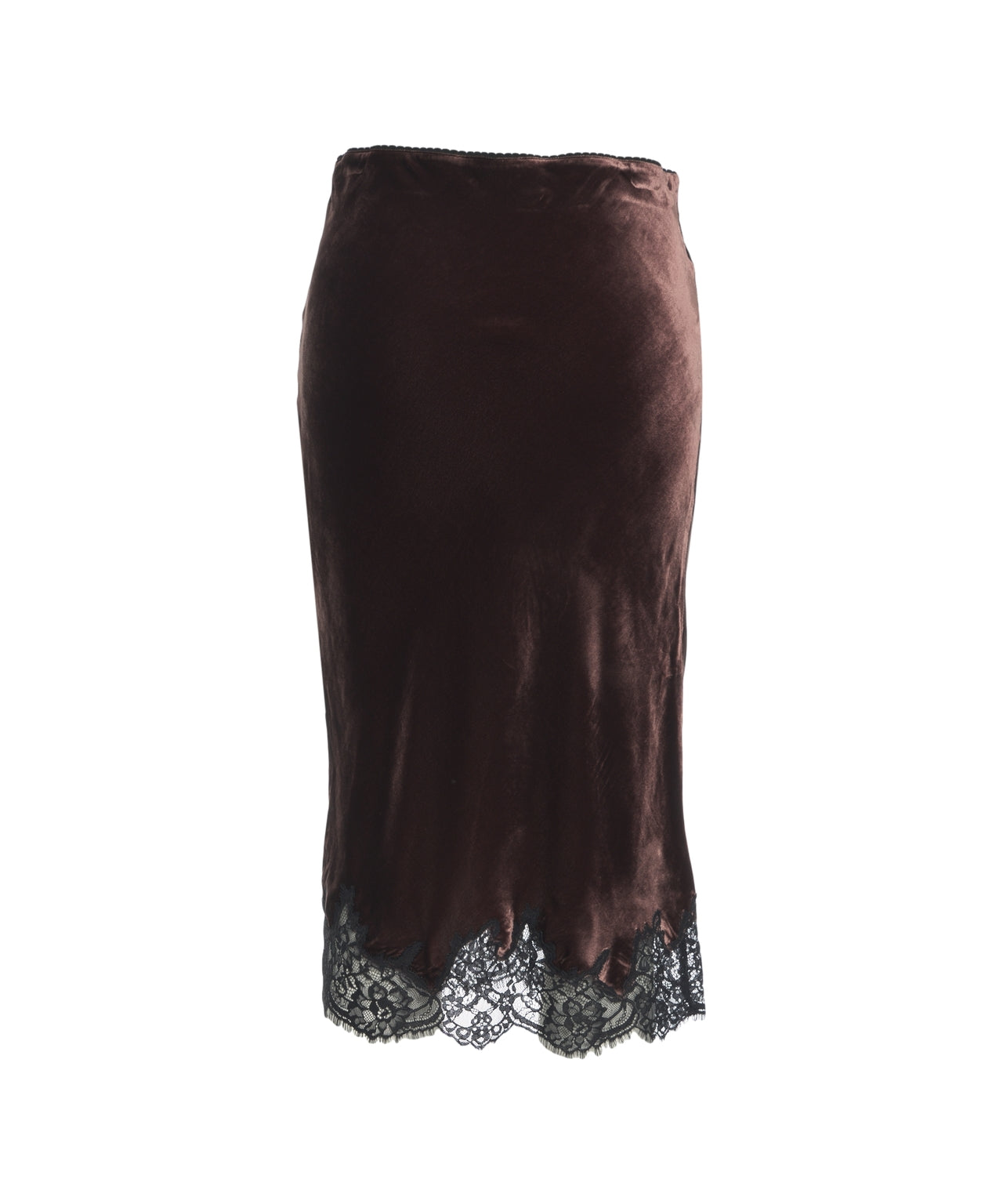 HERSKIND Luxurious Midi Skirt with Lace Trim