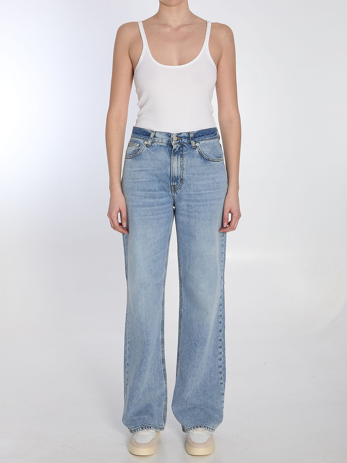 HAIKURE Wide-Leg Mid-Rise Jeans for Women - Size 26