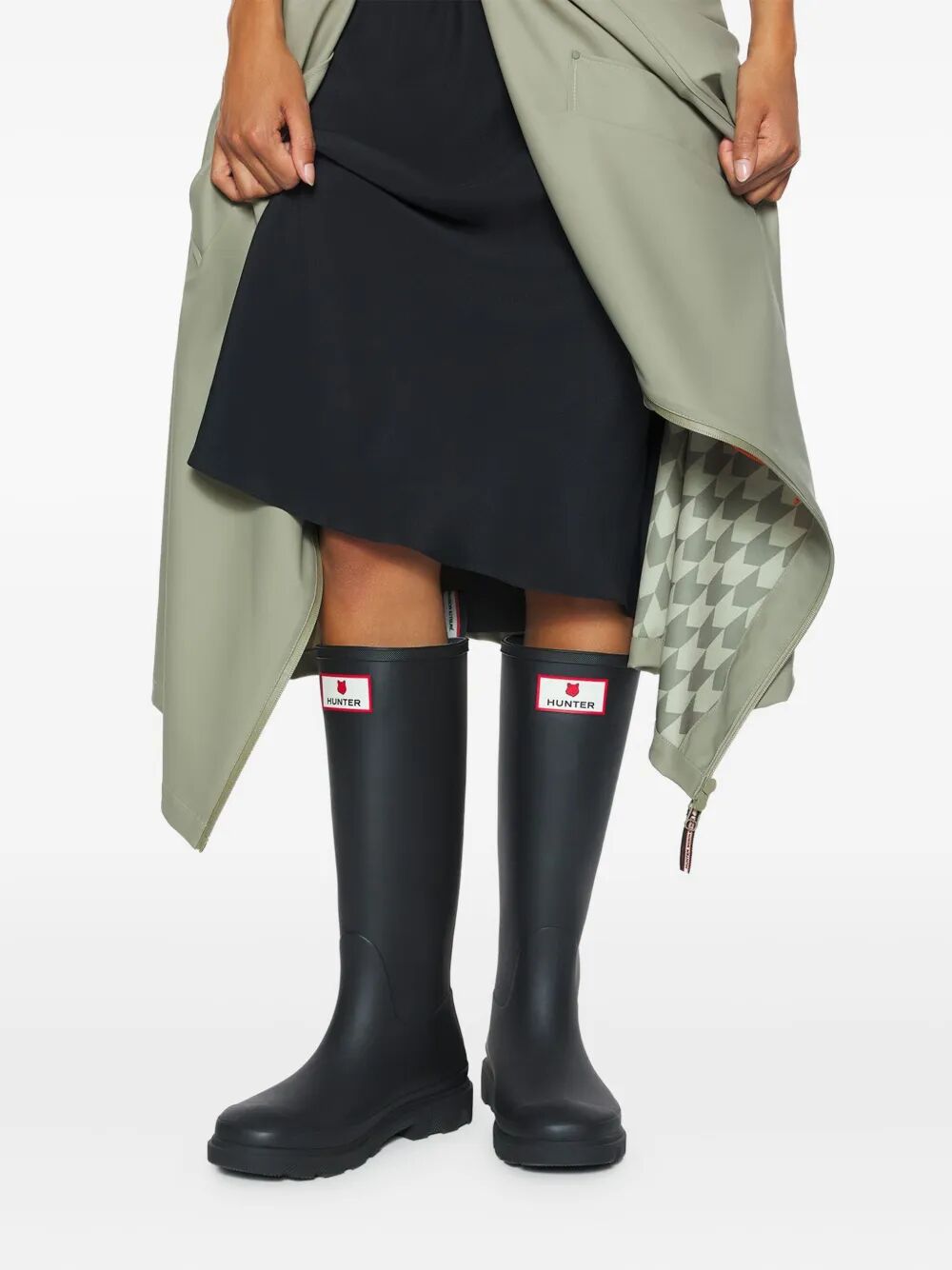 MAISON KITSUNÉ Unisex Waterproof Rubber High Boots for Rainy Days