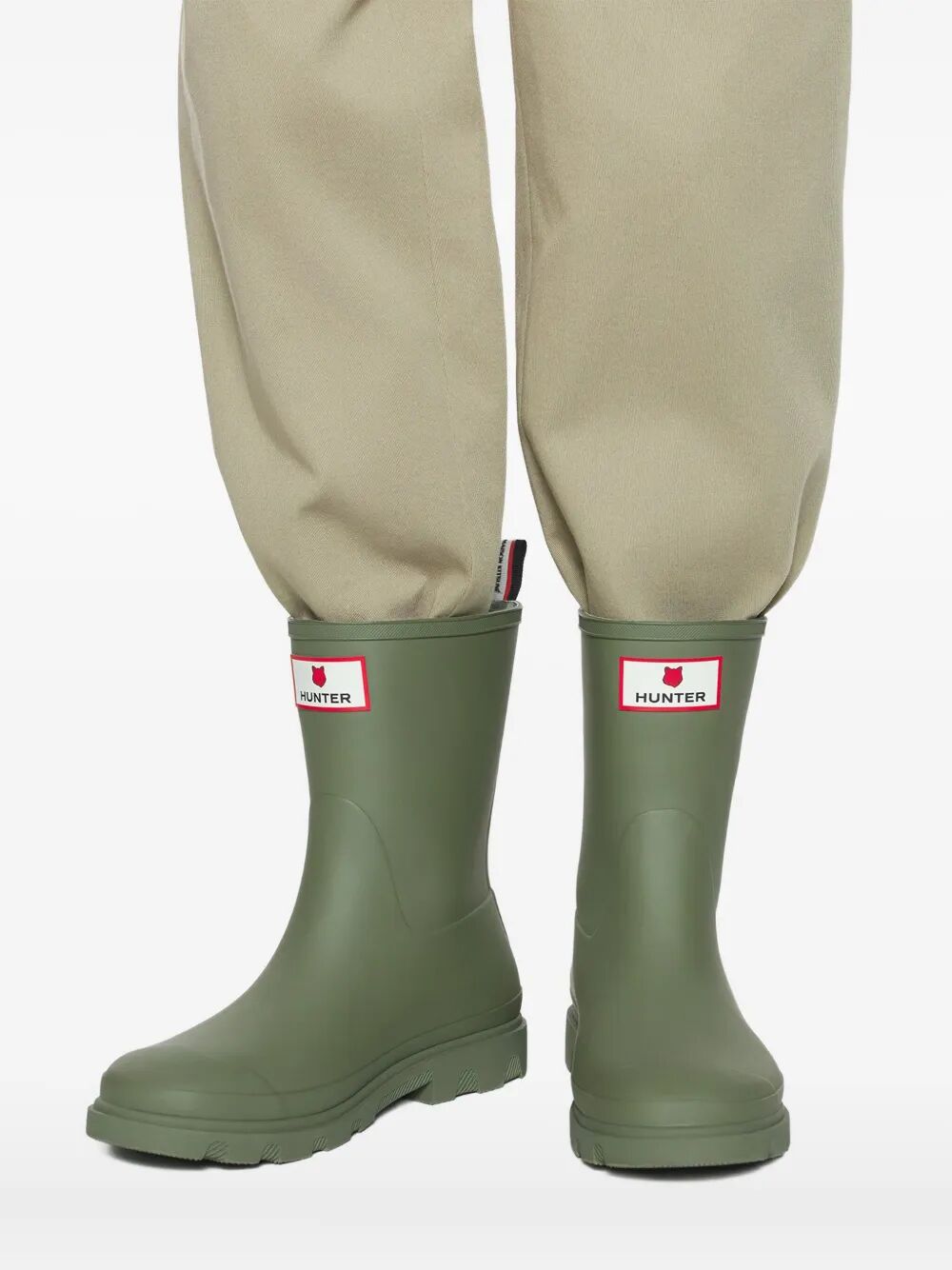 MAISON KITSUNÉ Unisex Downpour Waterproof Rubber Short Boots