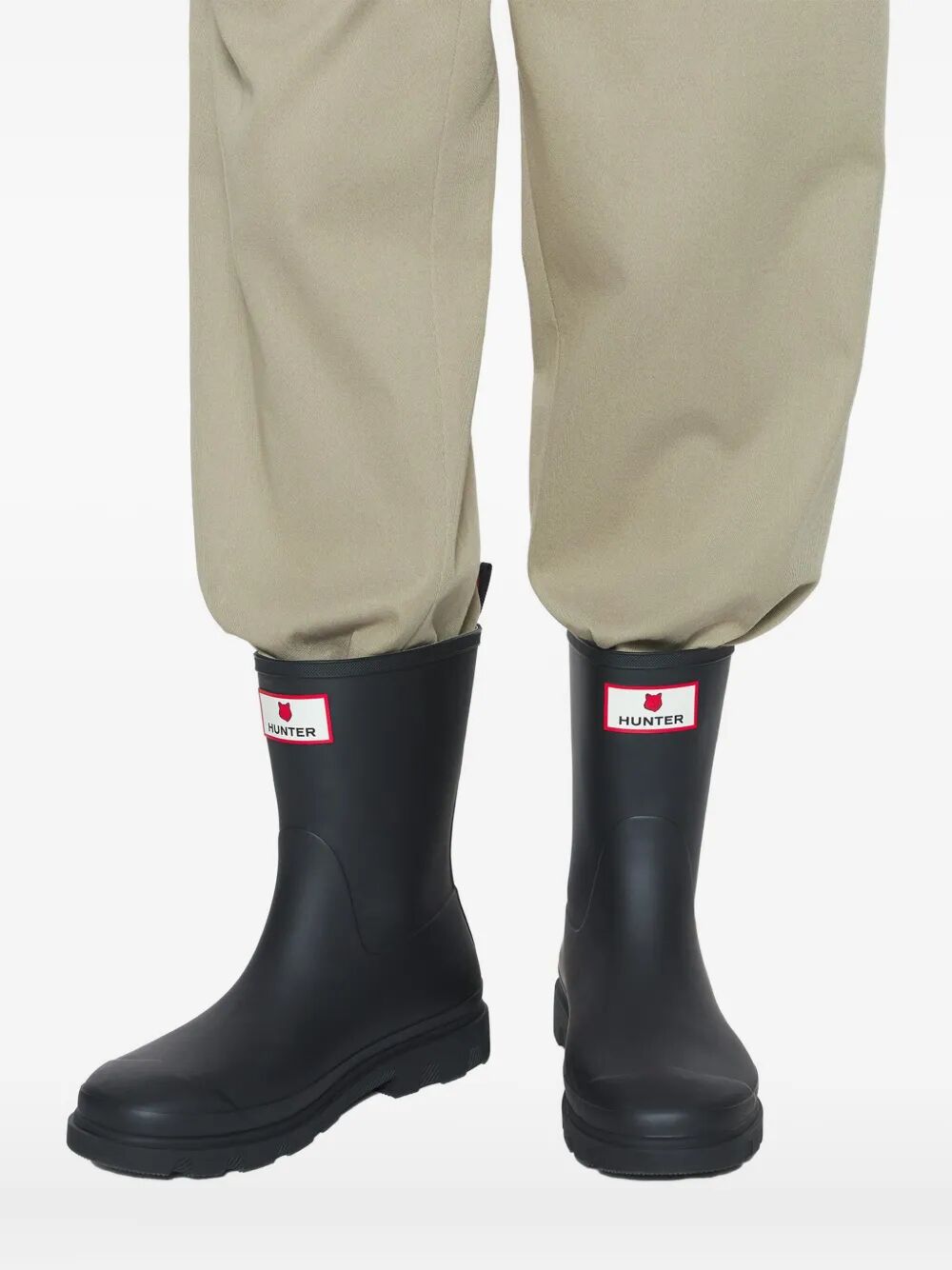 MAISON KITSUNÉ Unisex Downpour Waterproof Rubber Short Boots