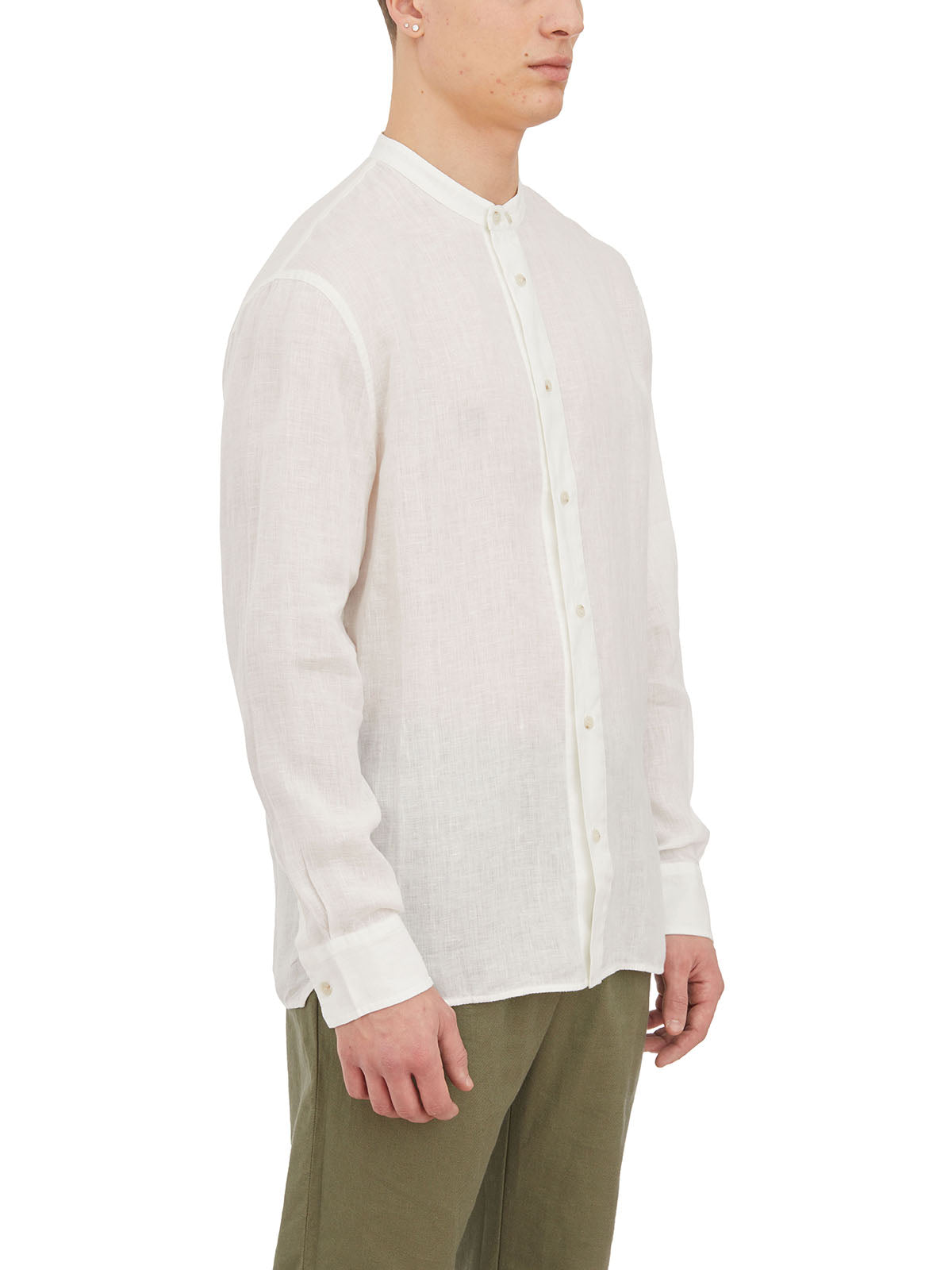 PAOLO PECORA Linen Shirt for Men in Size 48