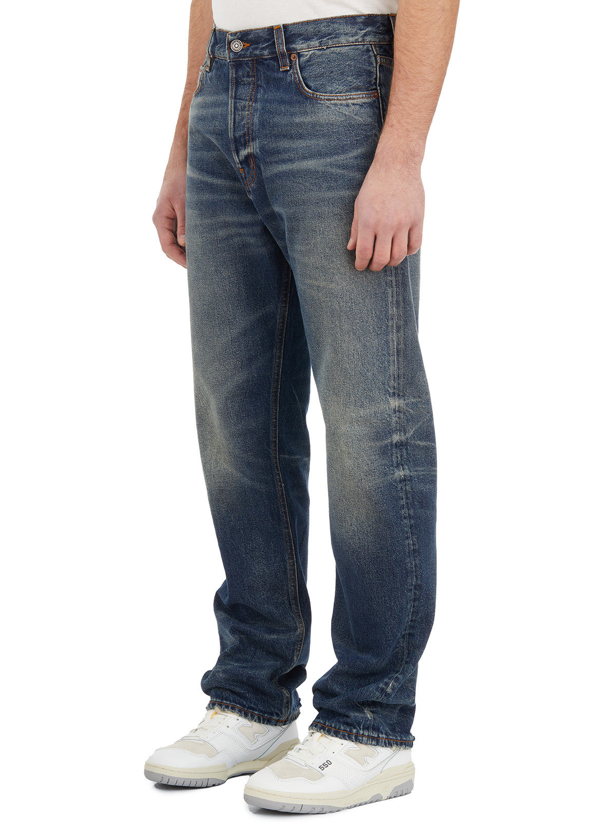 HAIKURE Regular Cut Men's Vintage Blue Jeans - Size 32