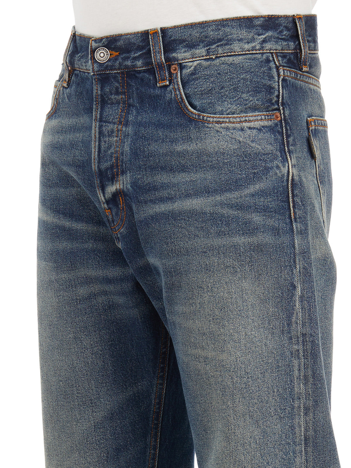 HAIKURE Regular Cut Men's Vintage Blue Jeans - Size 32