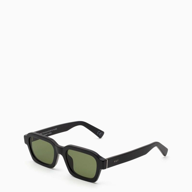 RETROSUPERFUTURE Squared Black Acetate Sunglasses