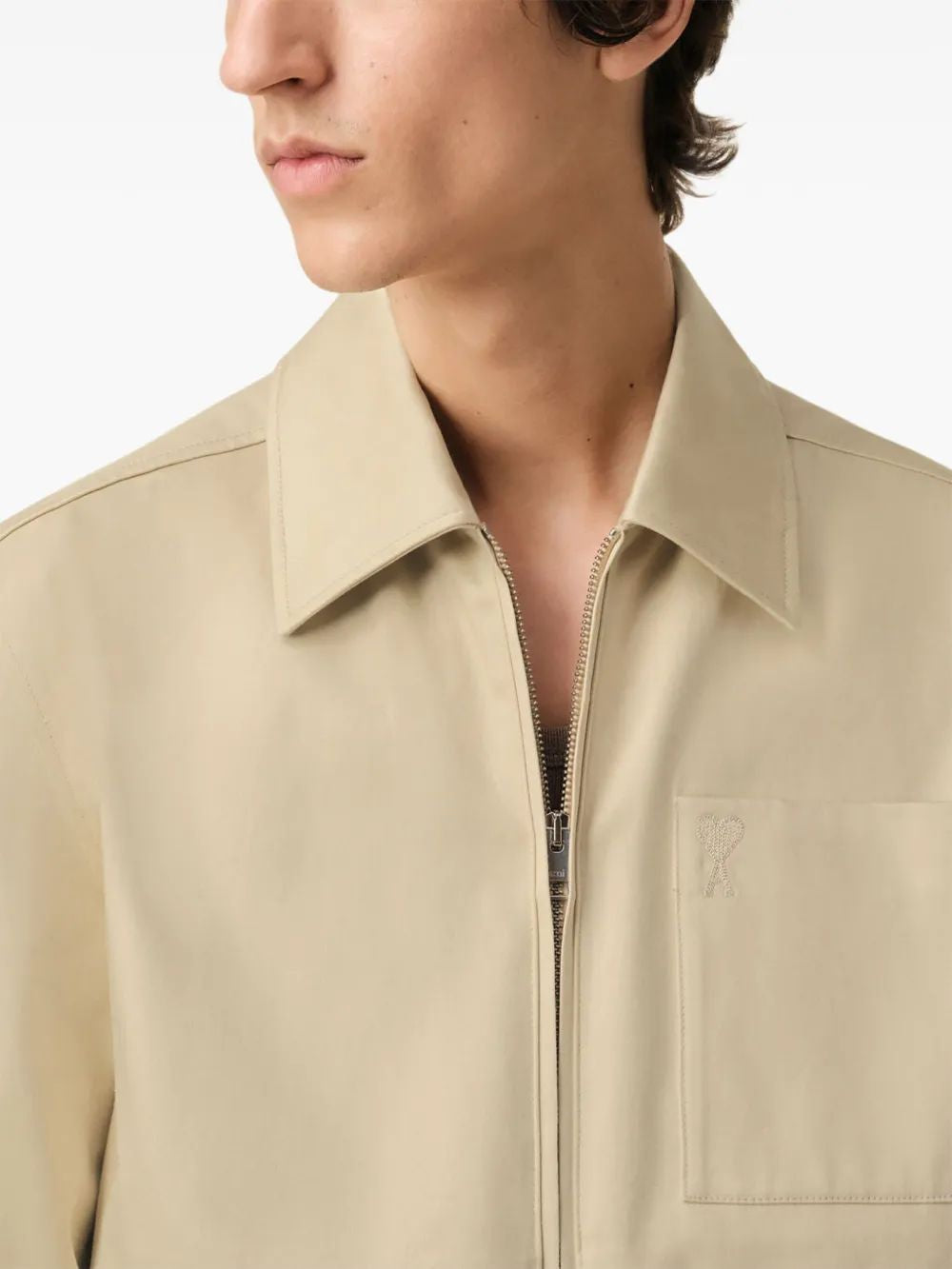 AMI PARIS Men's Zipped Mini Jacket for SS25