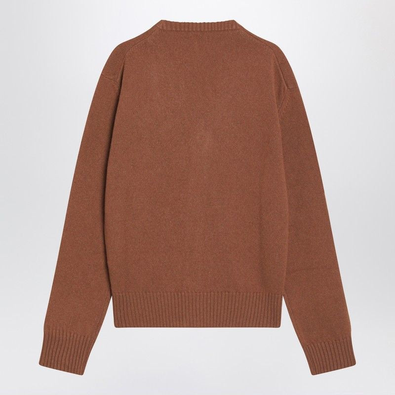 AMI PARIS AMI OF COEUR Cardigan with V-Neck and Button Closure