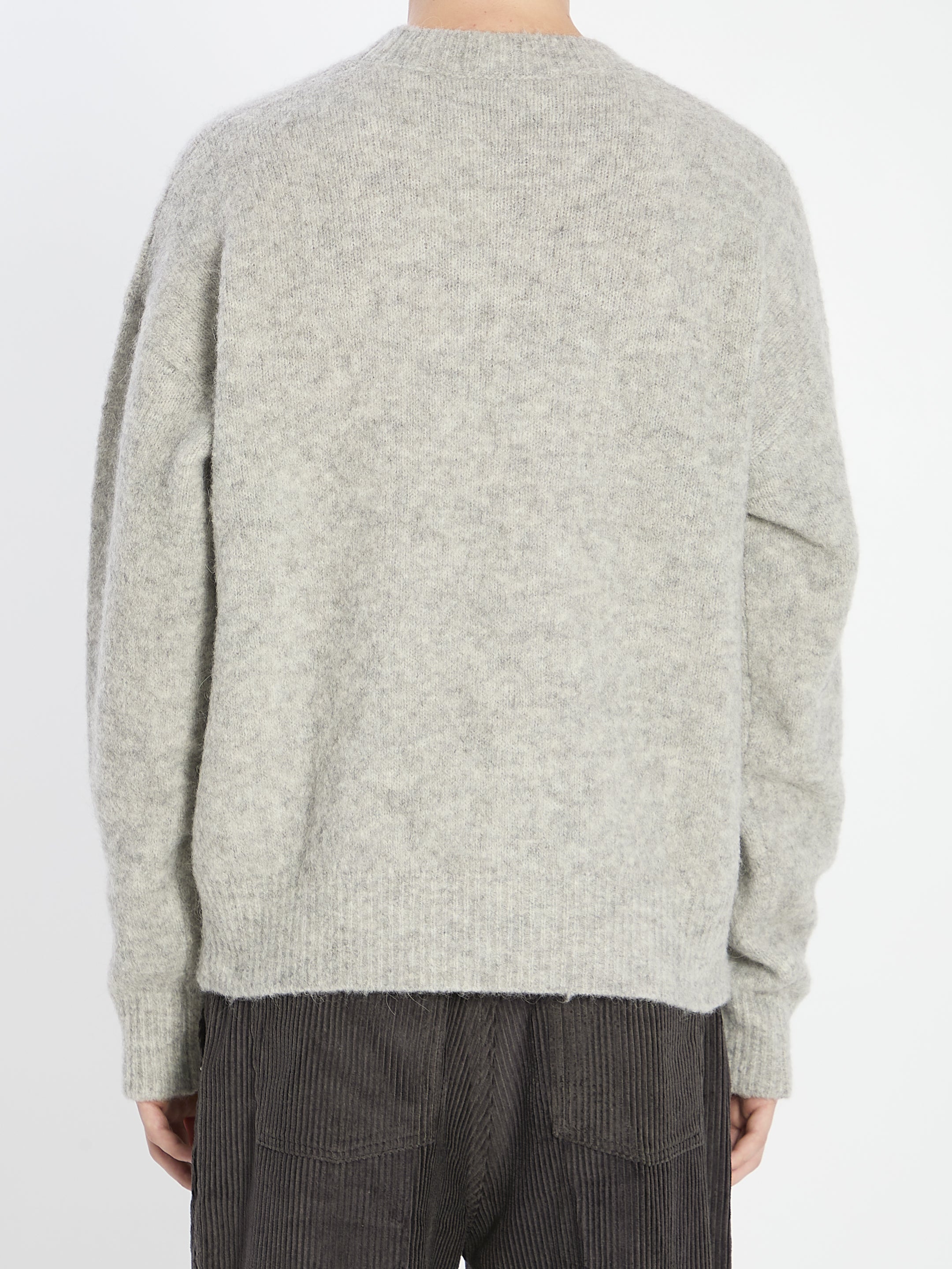 AMI PARIS Men's Regular Fit Sweater in Alpaca Blend - Size XL