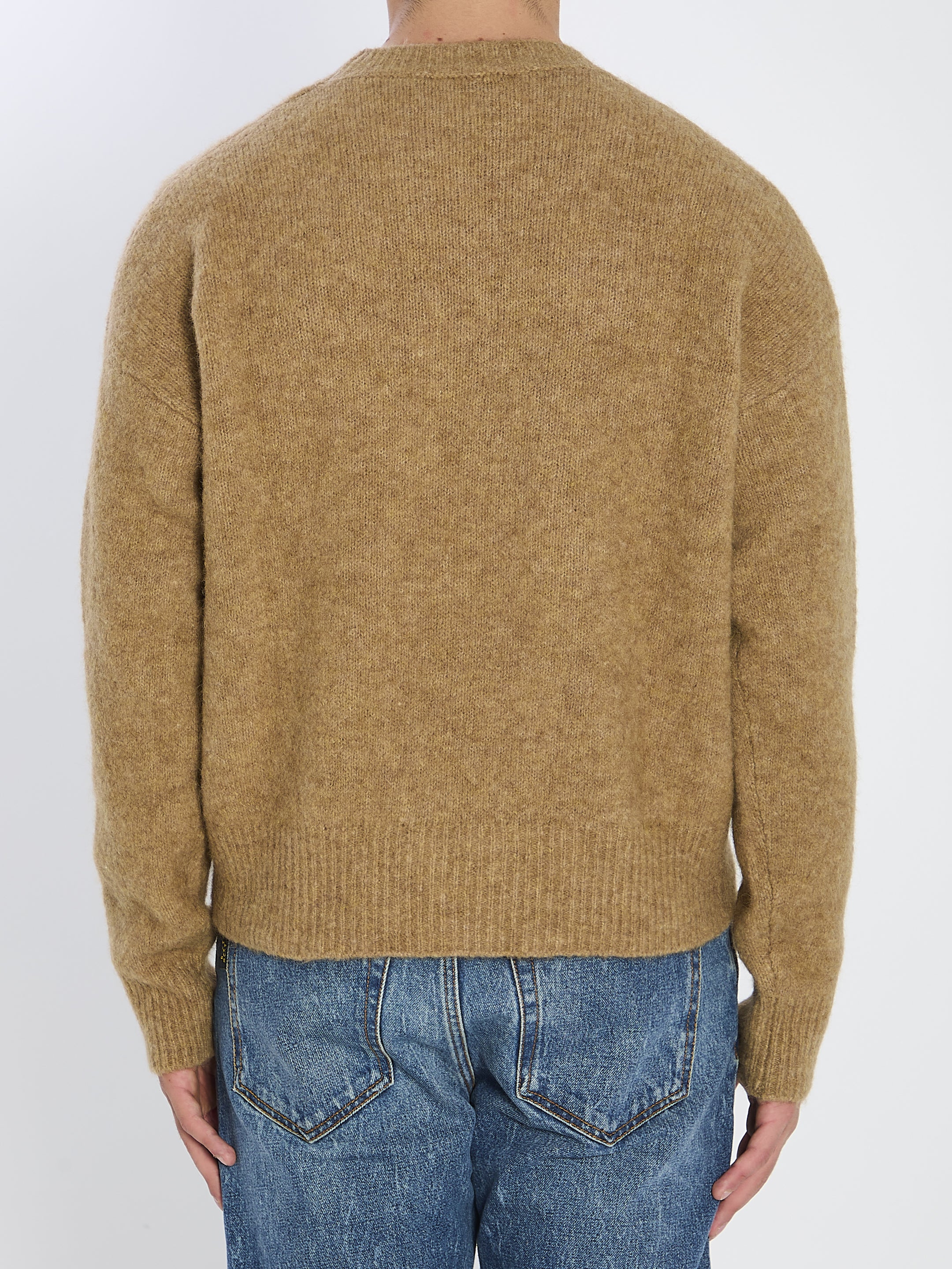 AMI PARIS Alpaca Blend Crew Neck Sweater - Size L