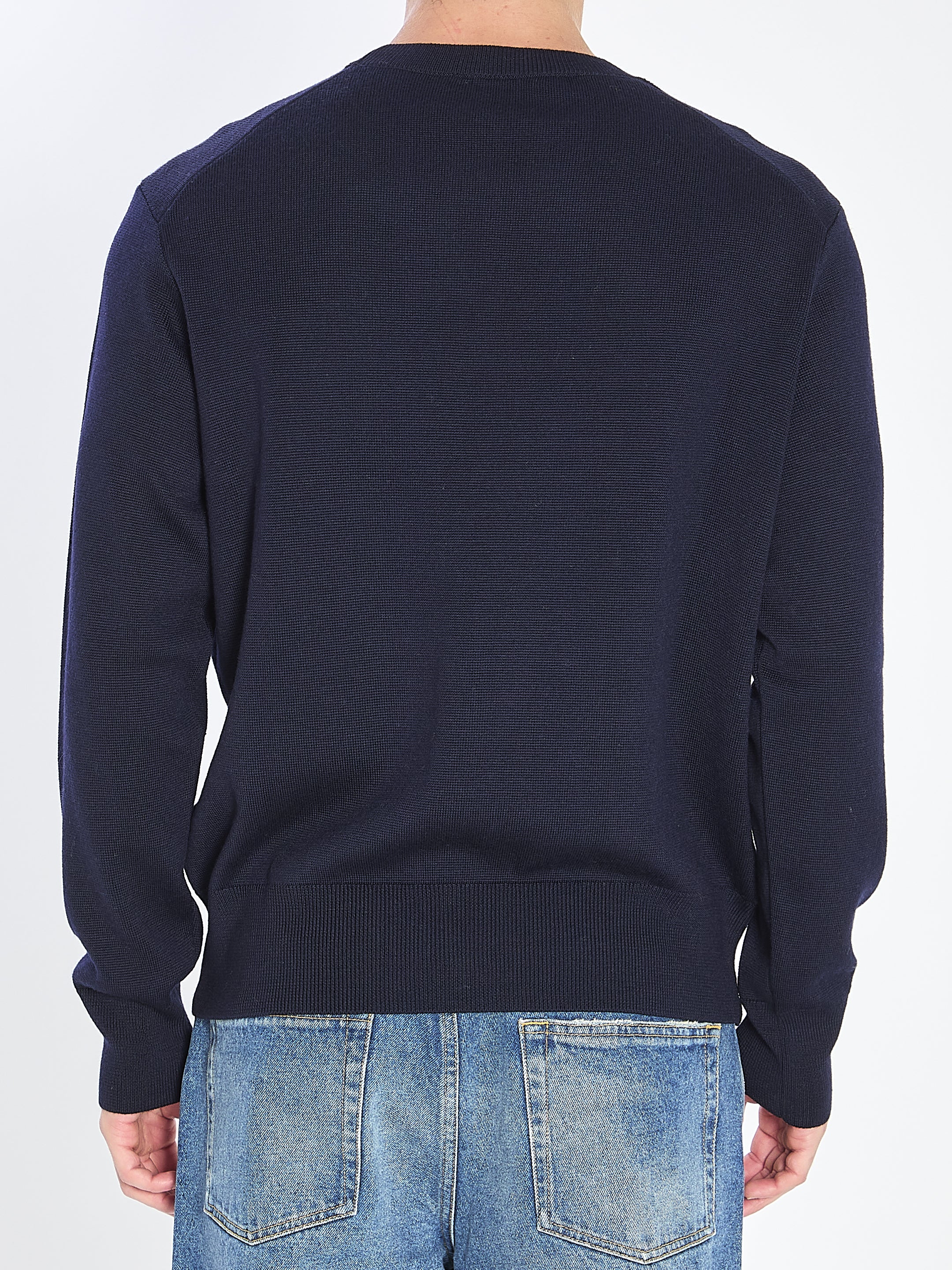 AMI PARIS Men's Regular Fit Merino Wool Sweater - Size XL