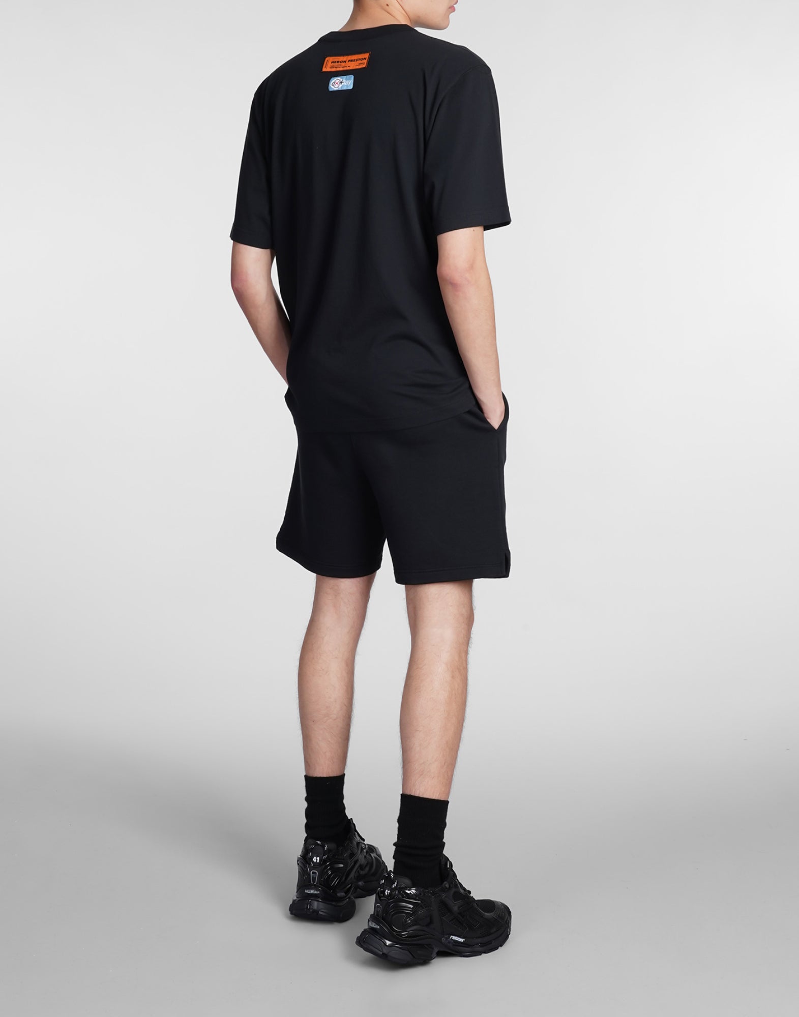 HERON PRESTON Recycled Cotton Logo T-Shirt - Short Sleeve