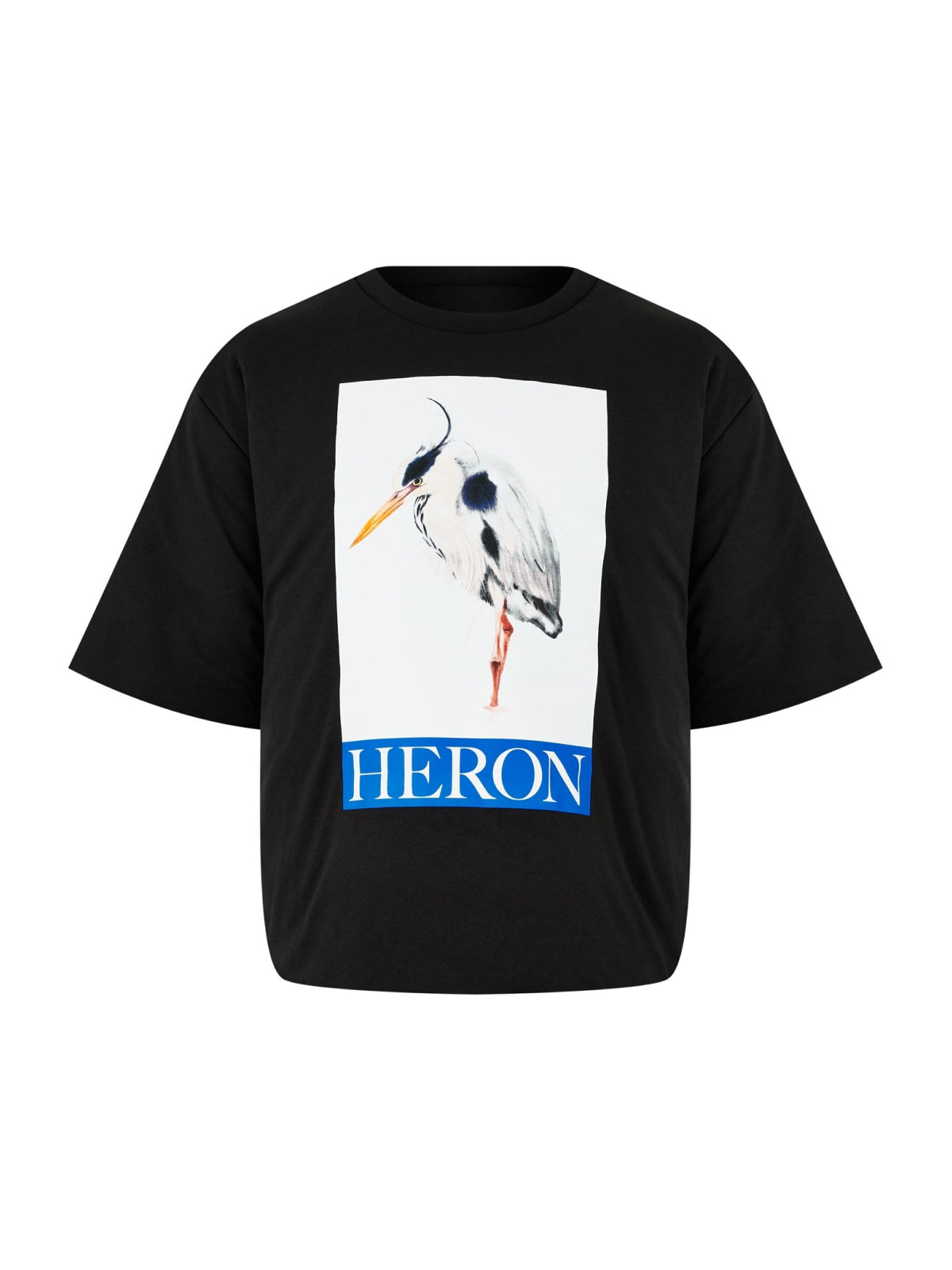 HERON PRESTON Heron Bird Painted Logo Padded T-Shirt - Short Sleeve