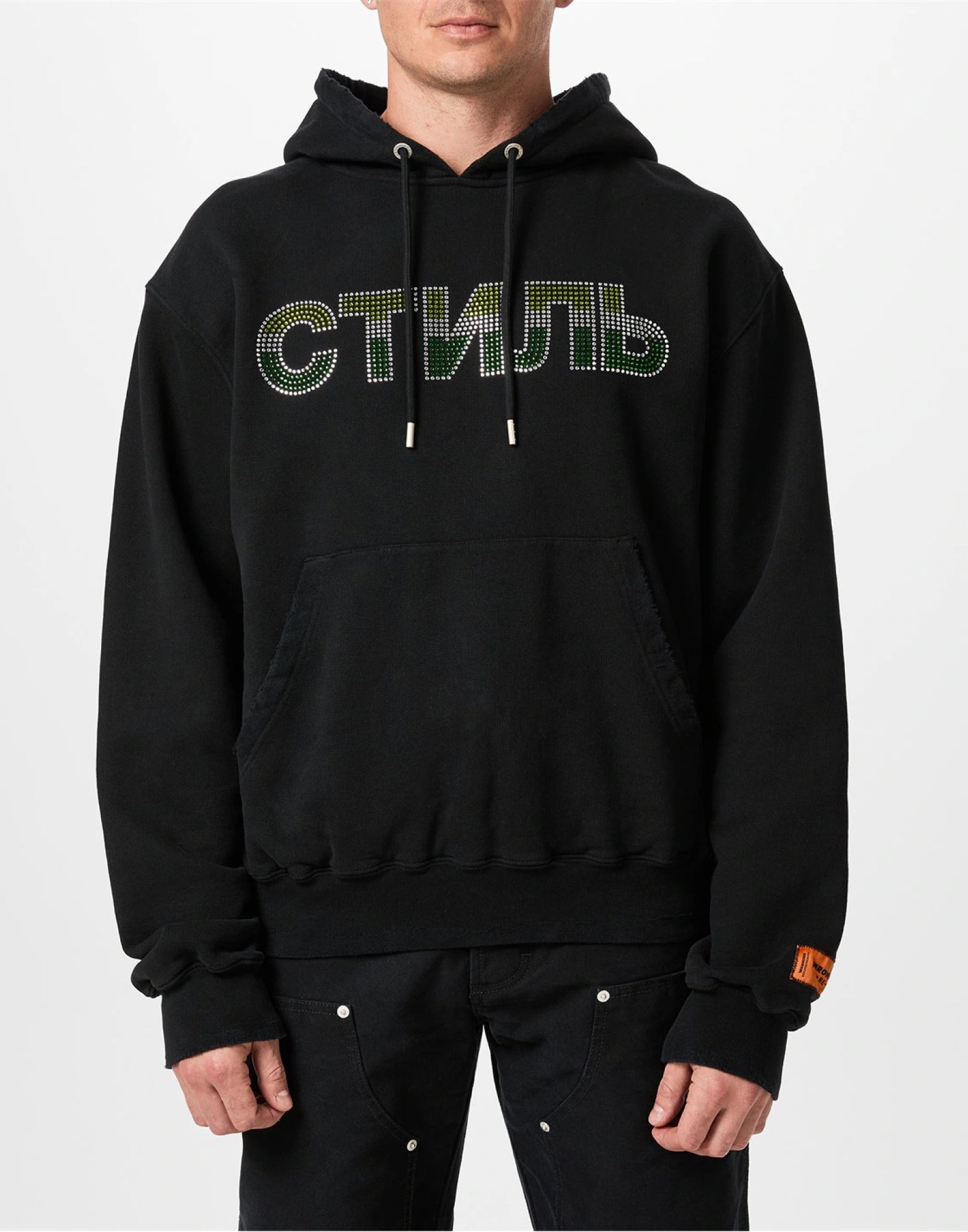 HERON PRESTON Strass Logo Hoodie