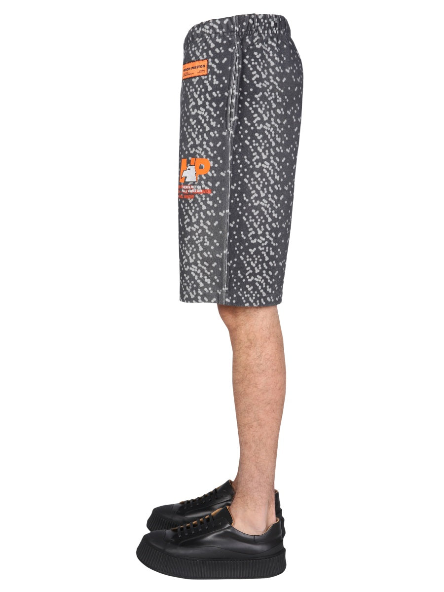 HERON PRESTON Bermuda Shorts with Rubber Logo