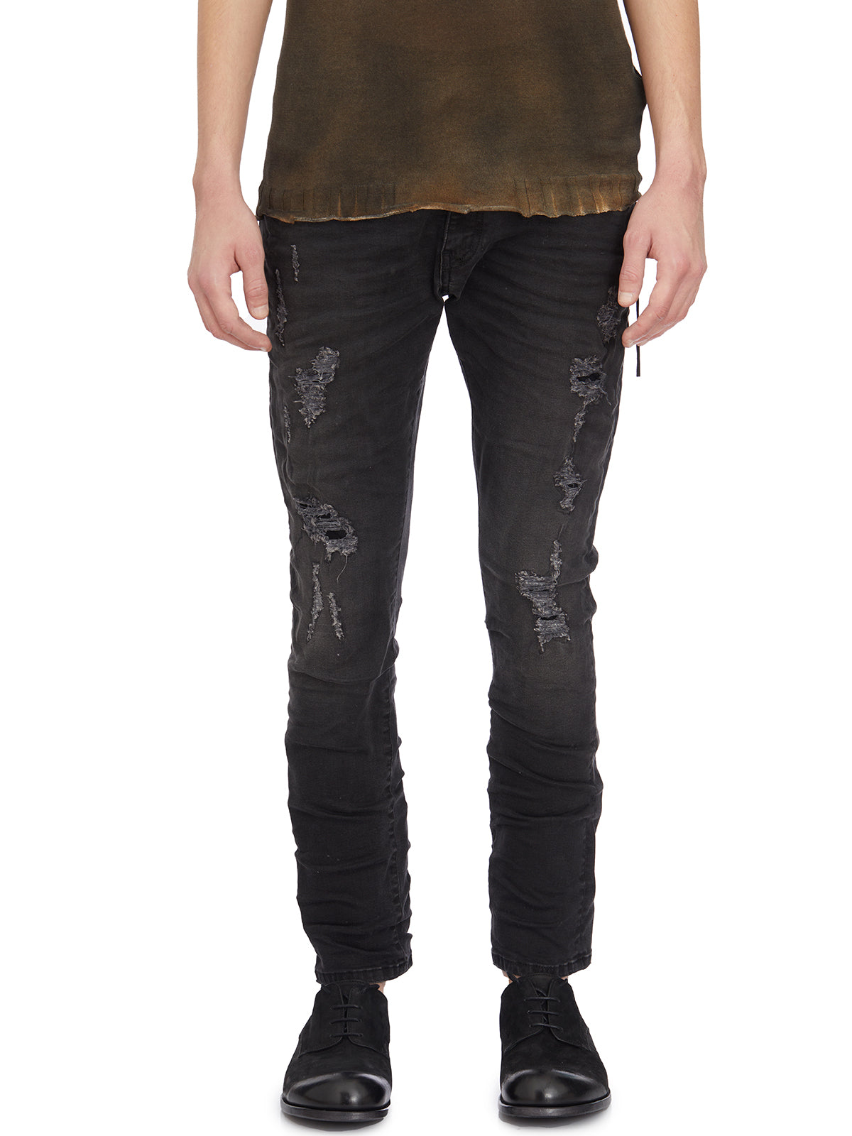 MD75 Men's Distressed Denim Jeans - Size 31