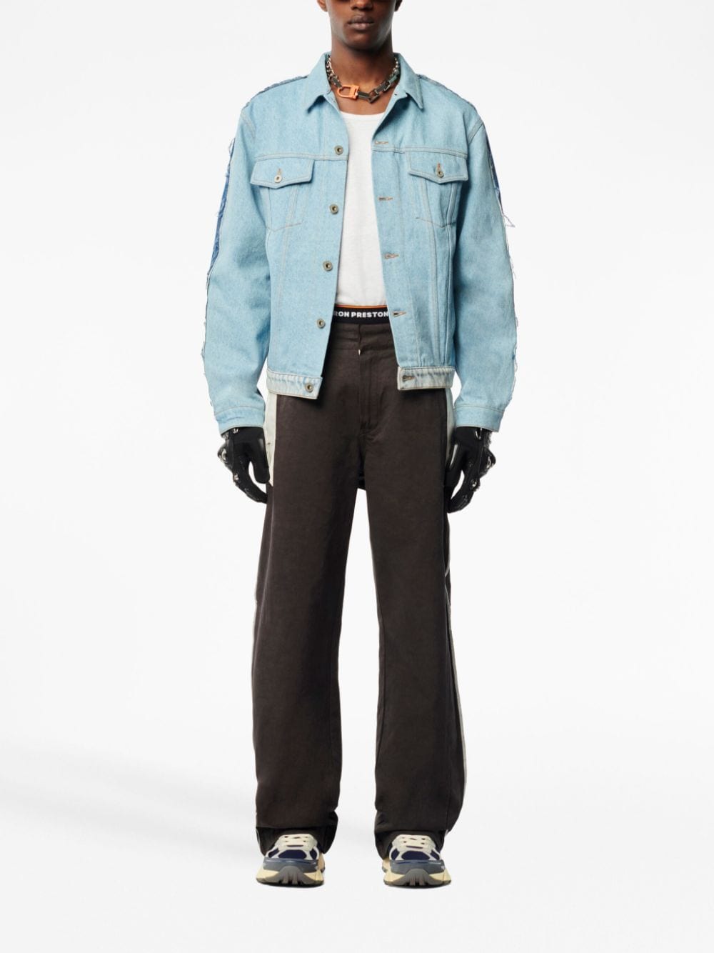 HERON PRESTON Light Denim Jacket for Men - FW23 Edition