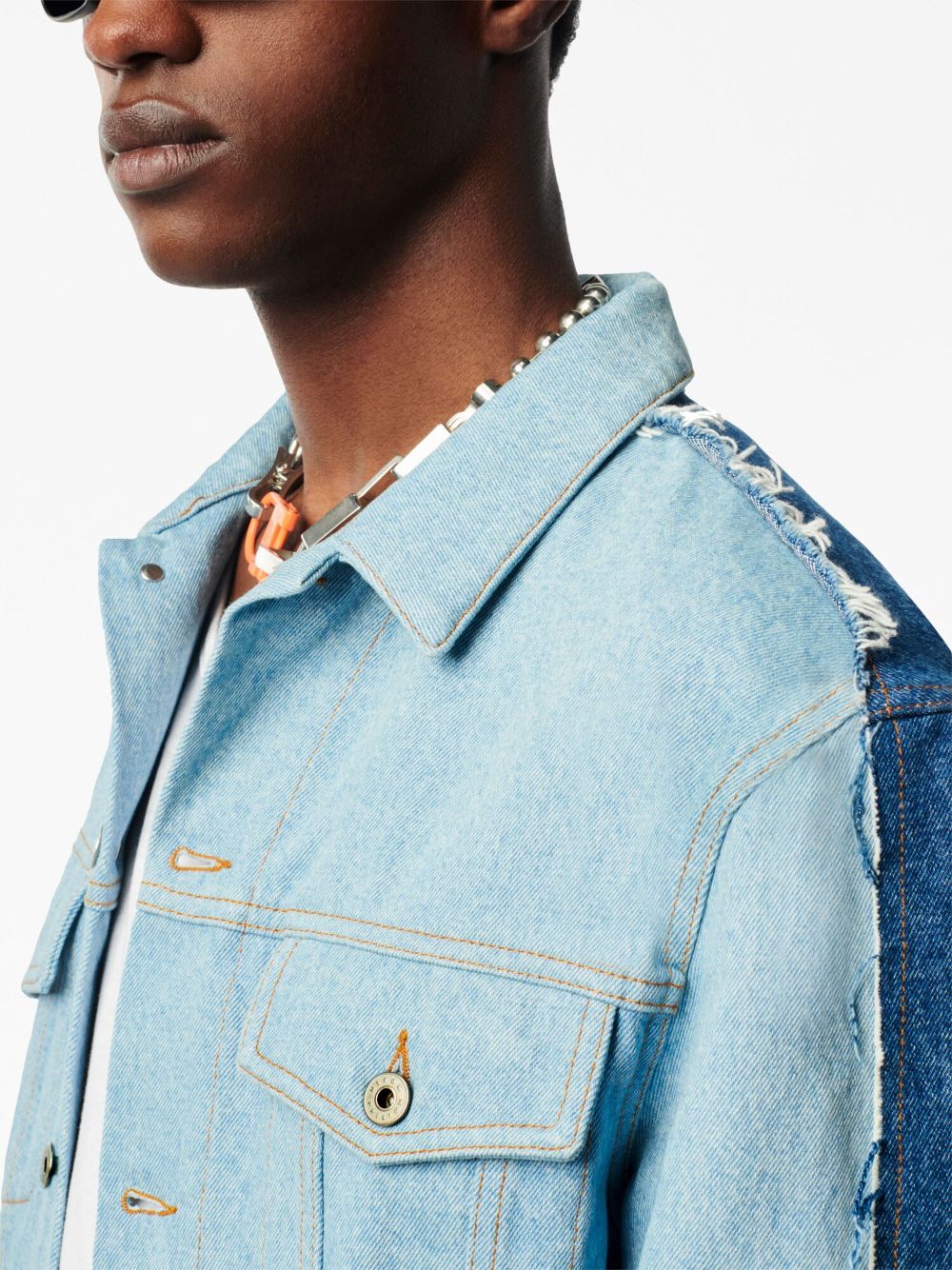 HERON PRESTON Light Denim Jacket for Men - FW23 Edition