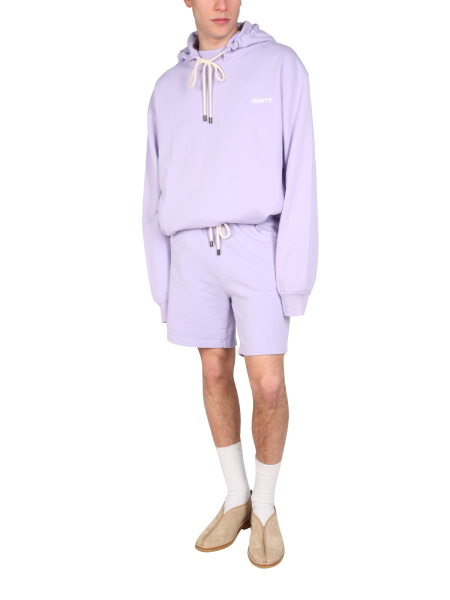 MOUTY Men's Mini Pullover Sweatshirt with Drawstring Hood
