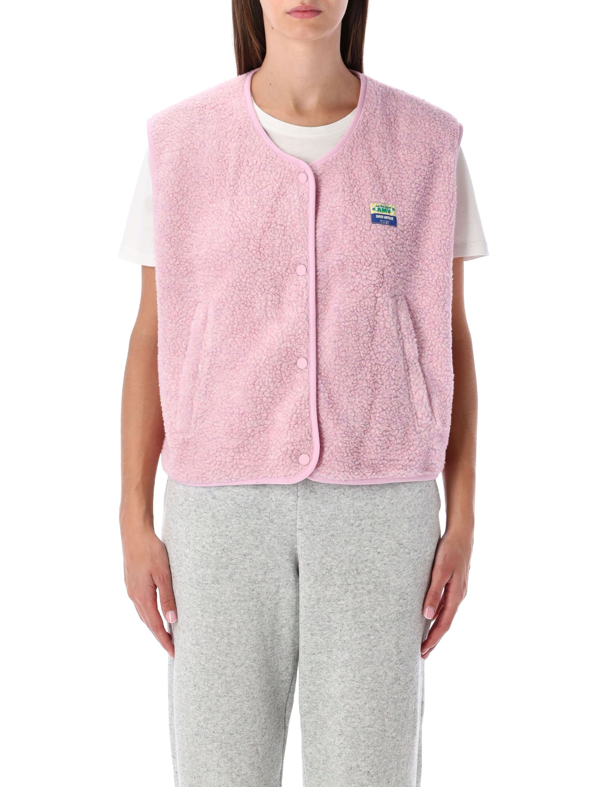 AMERICAN VINTAGE Cropped Sleeveless Fleece Vest