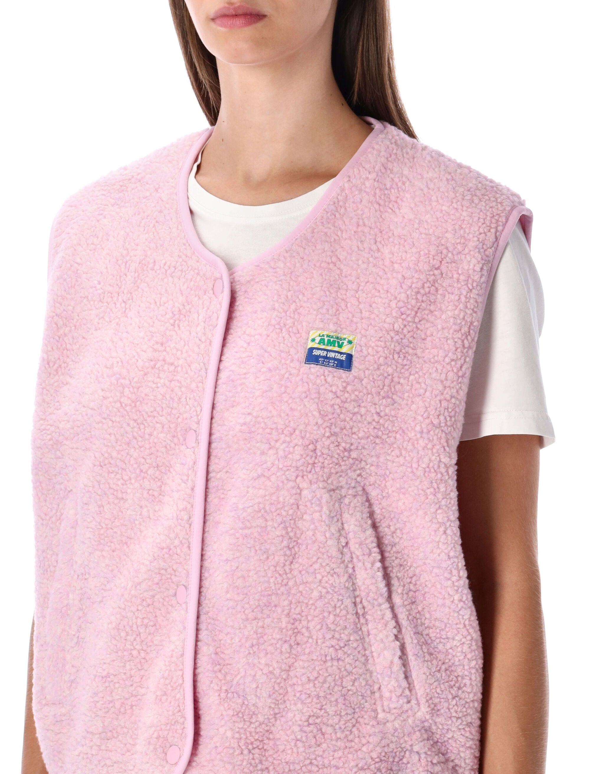 AMERICAN VINTAGE Cropped Sleeveless Fleece Vest