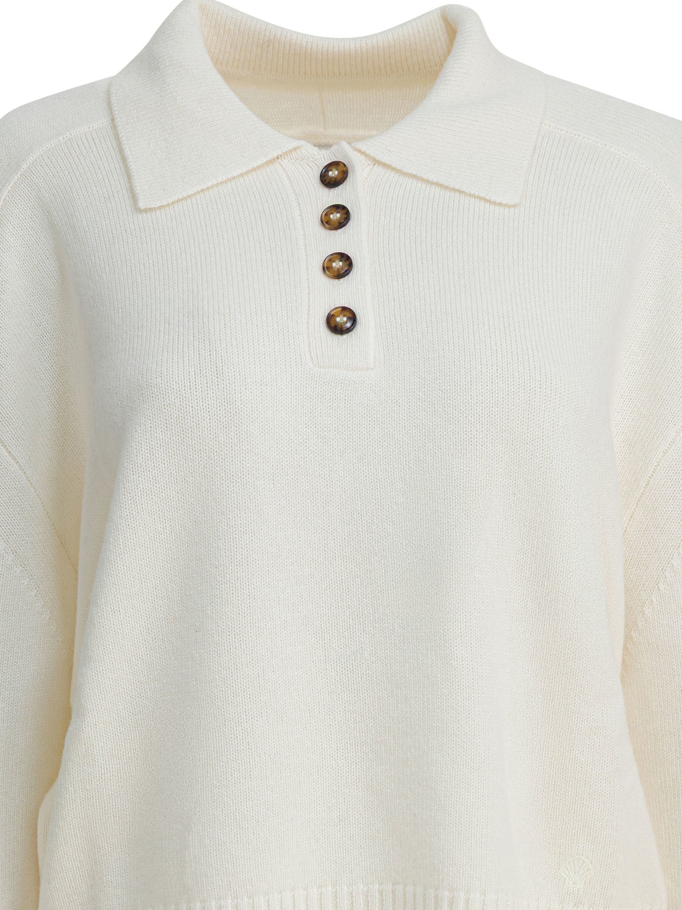 LOULOU DE SAISON Regular Fit Long Sleeve Cashmere Sweater