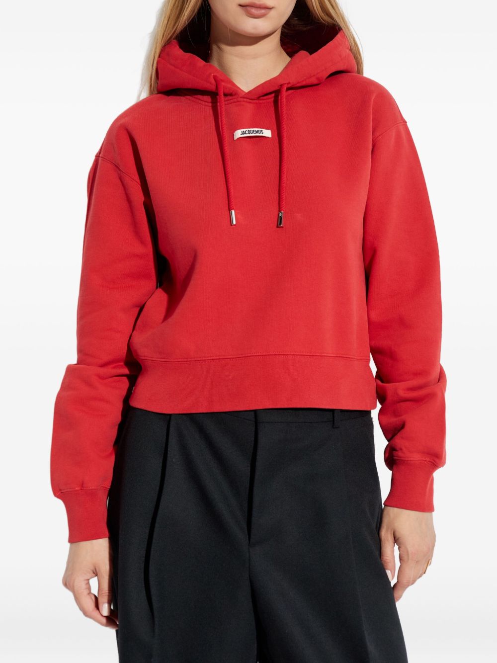 JACQUEMUS Regular Fit Grosgrain Hoodie - Women's S