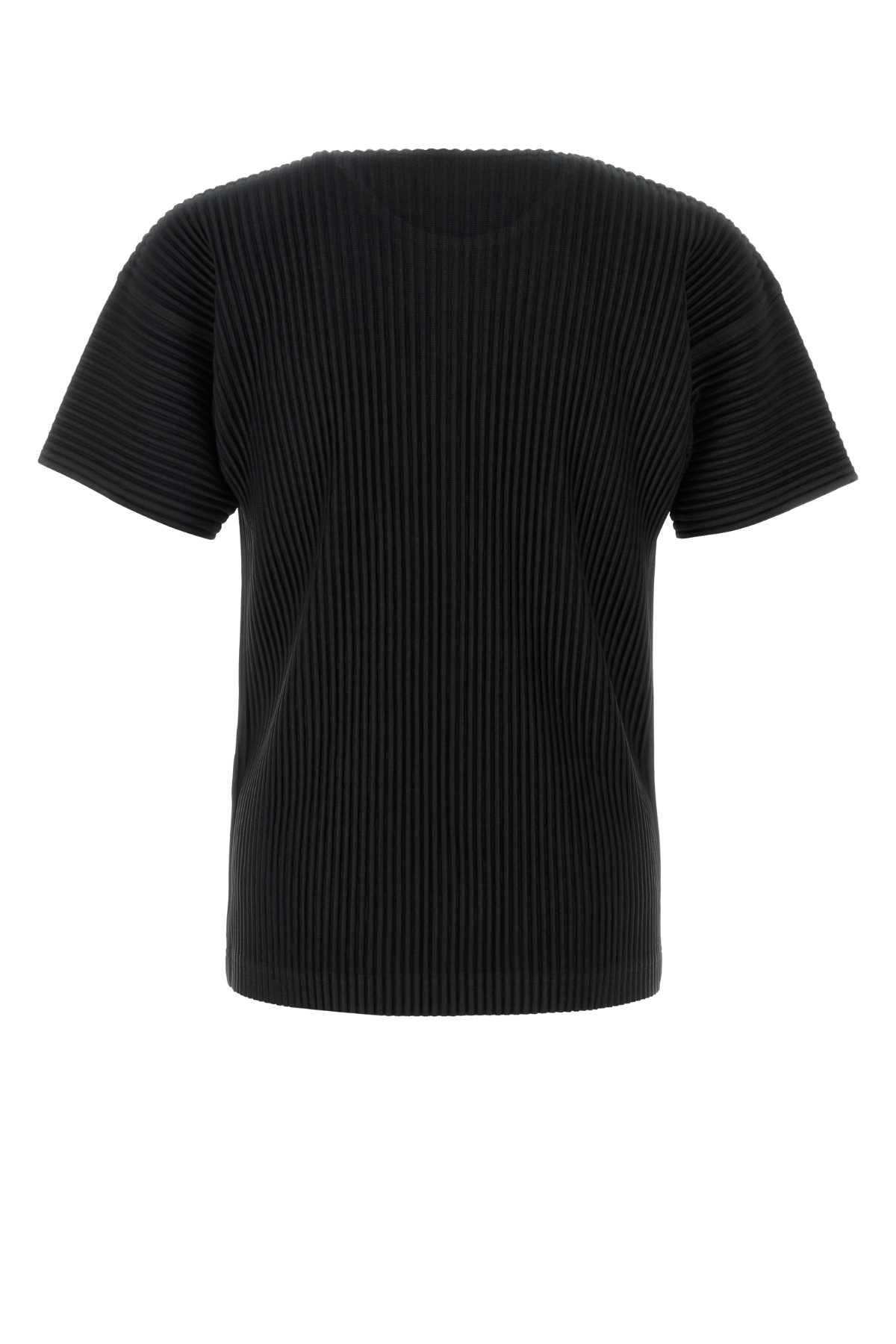 HOMME PLISSE Men's Mini Pleated Polyester T-Shirt