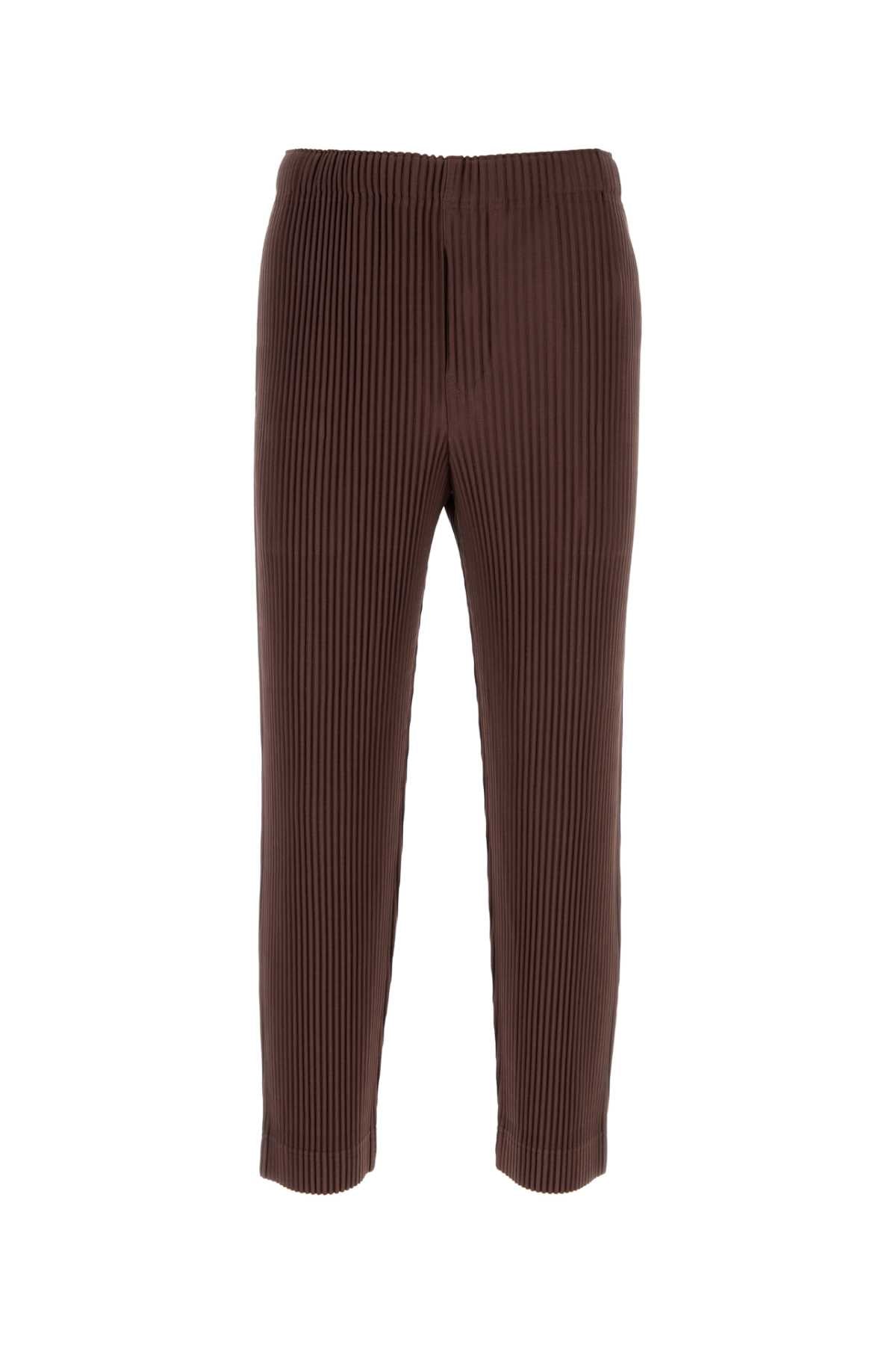 HOMME PLISSE Men's Mini Pleated Polyester Pants