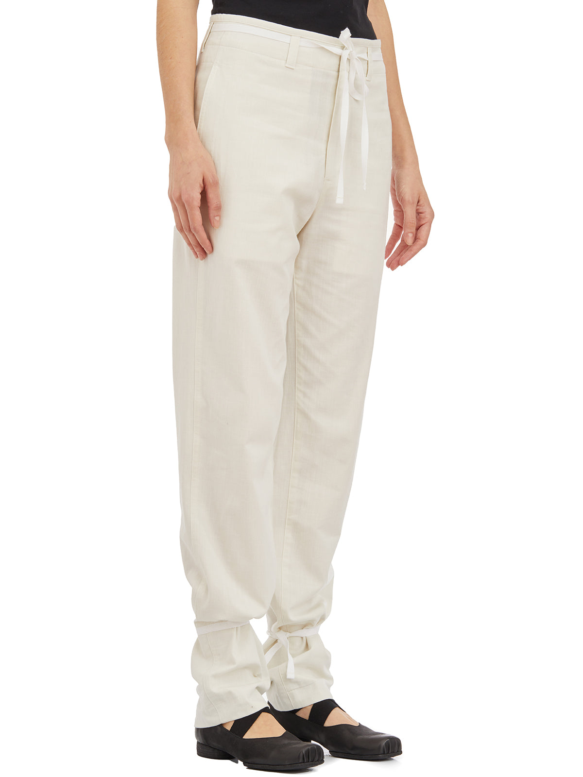 LEMAIRE Straight-Leg Trousers with Drawstring Waist
