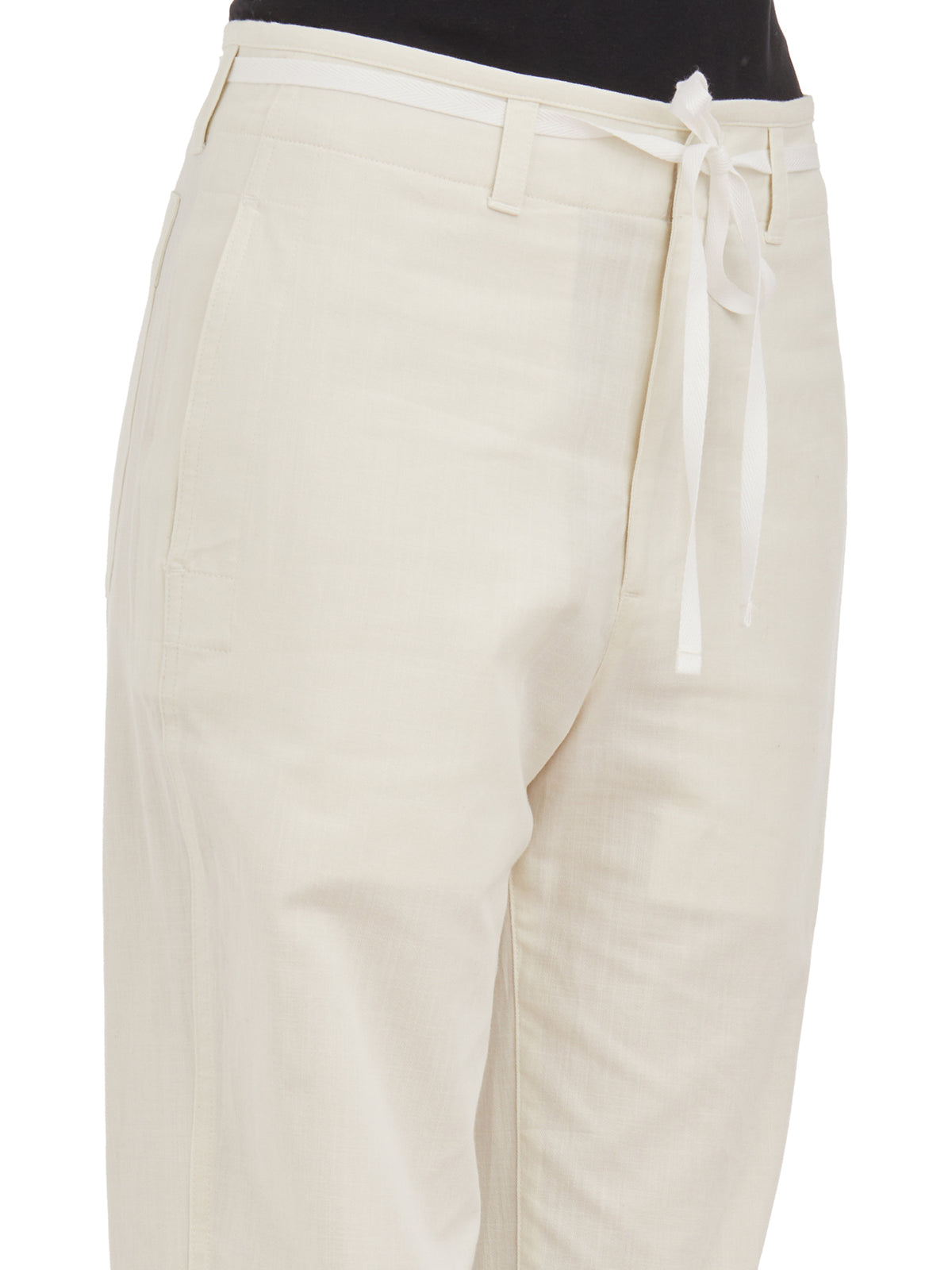 LEMAIRE Straight-Leg Trousers with Drawstring Waist