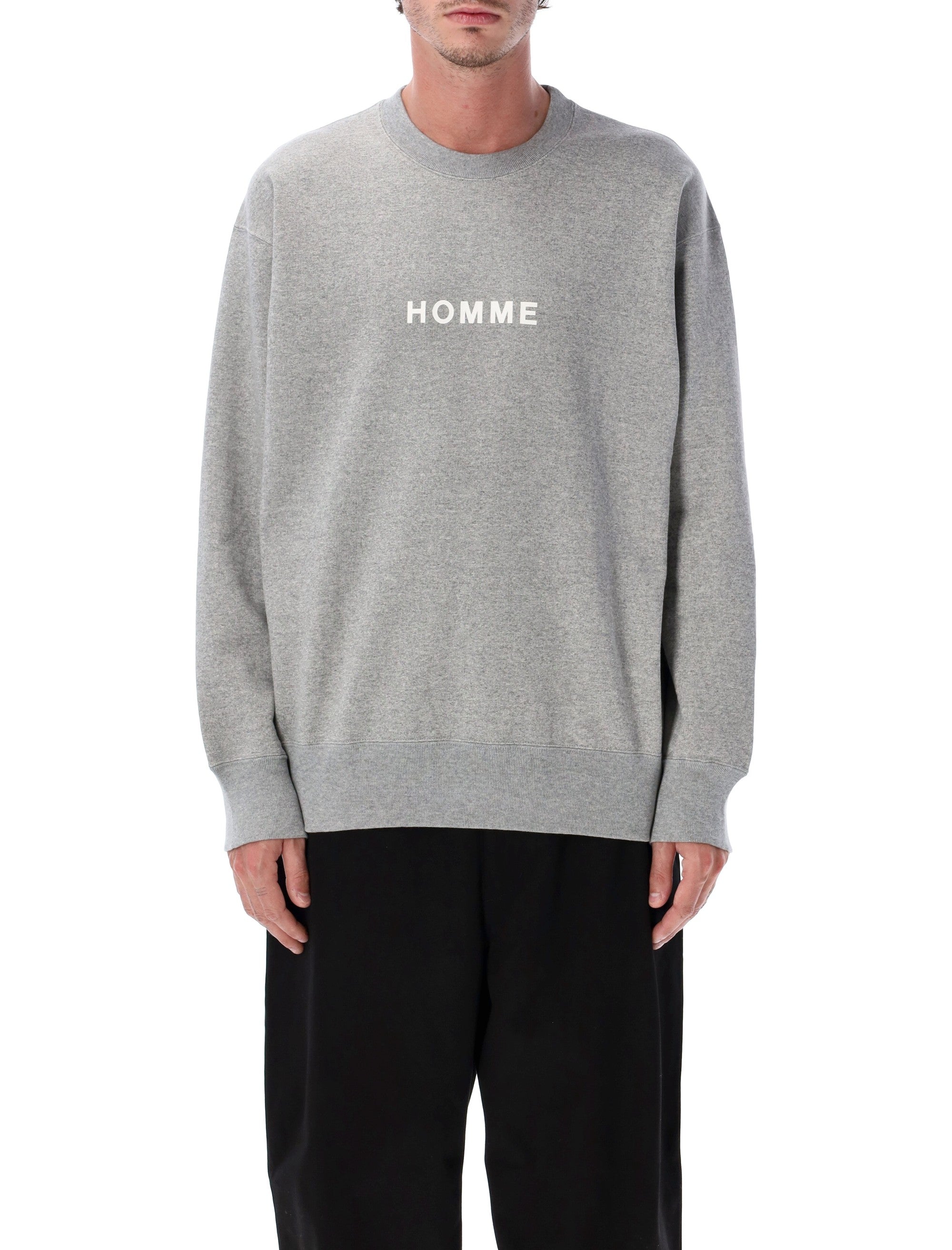 COMME DES GARÇONS HOMME PLUS Relaxed Fit Cotton Logo Sweatshirt - Size L