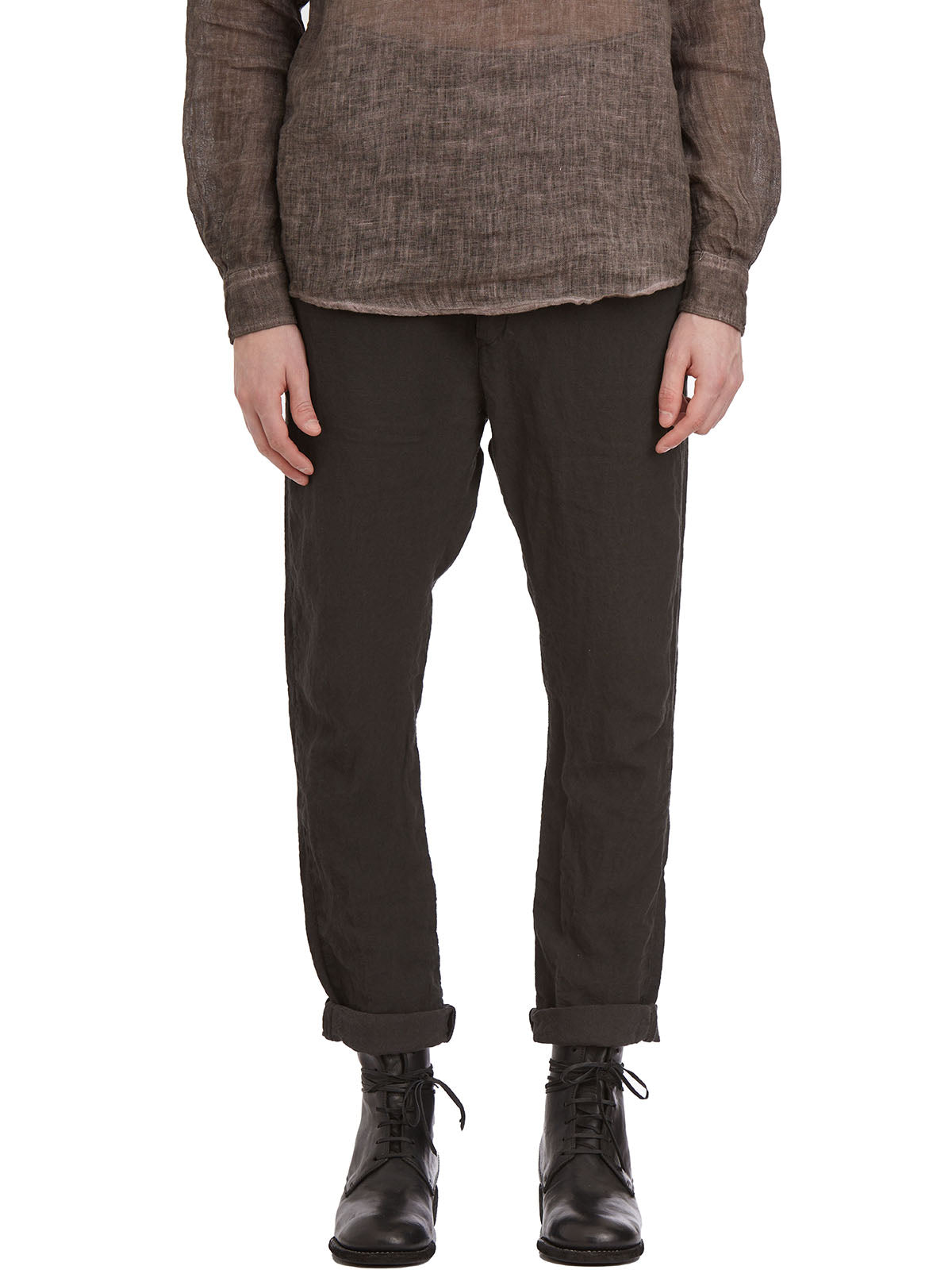 POEME BOHEMIEN Linen Wide Trousers Size 48 for Effortless Style