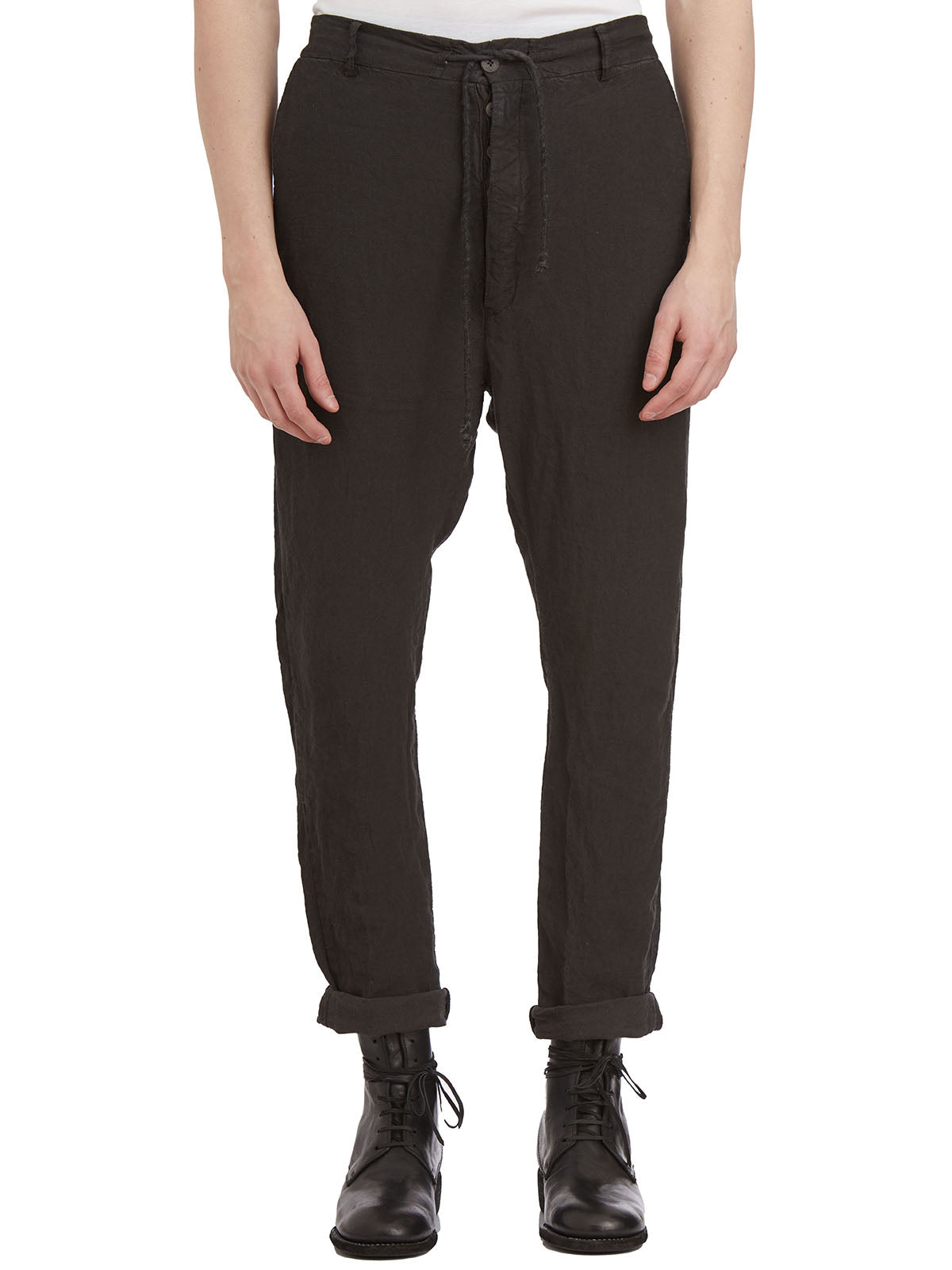 POEME BOHEMIEN Linen Wide Trousers Size 48 for Effortless Style