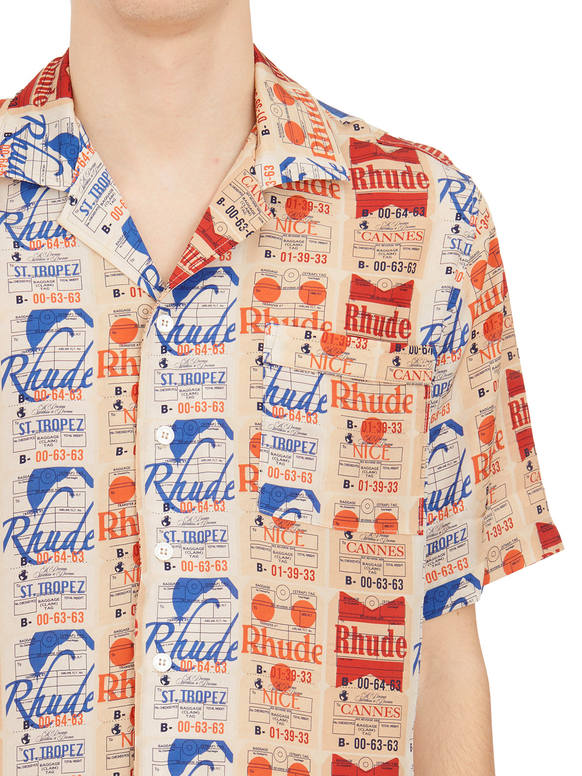 RHUDE Men's Silk Button-Up Shirt - Size M