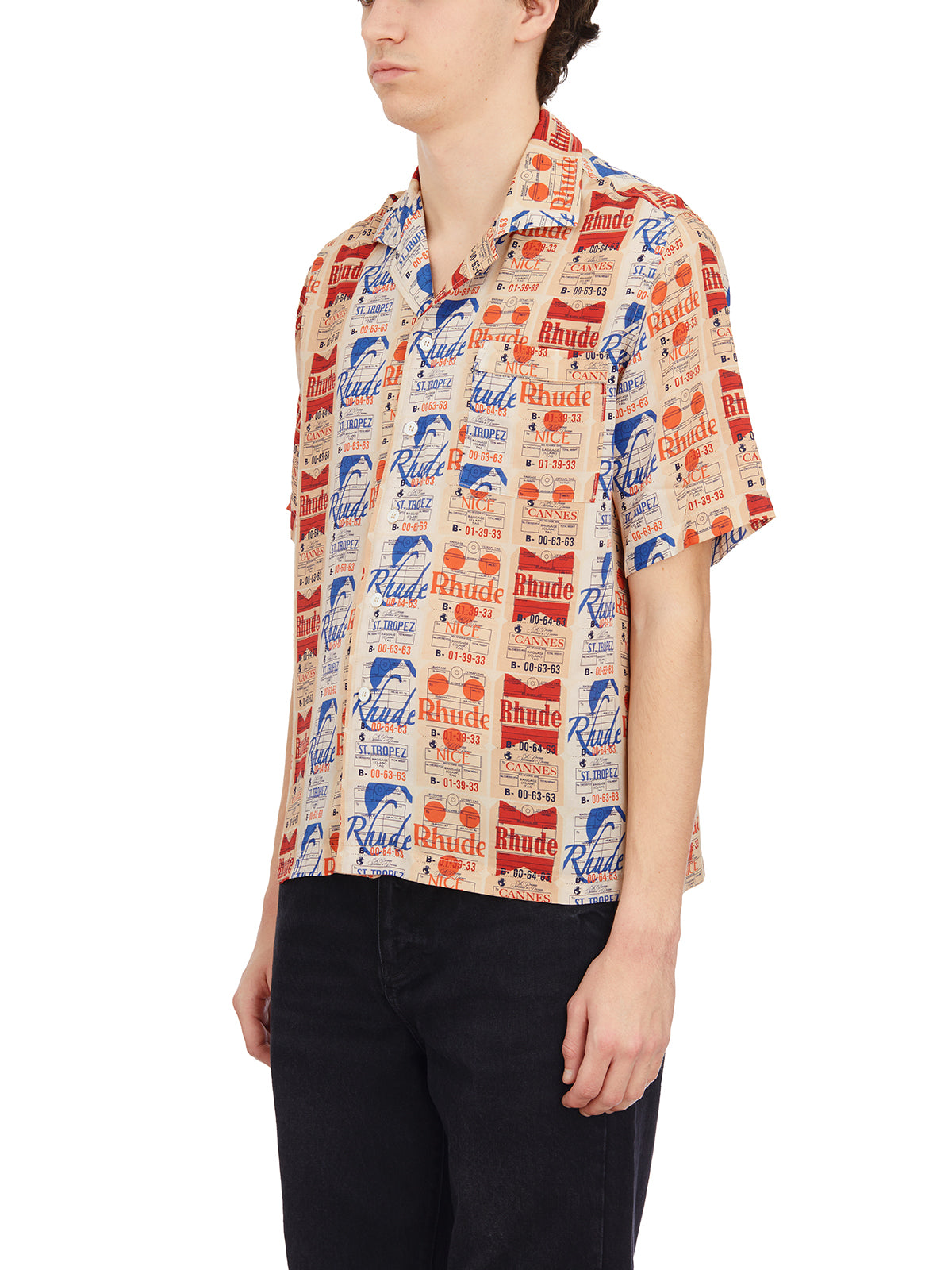 RHUDE Men's Silk Button-Up Shirt - Size M