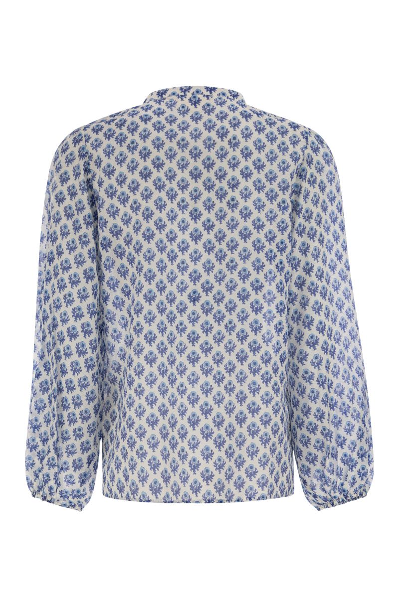 MC2 SAINT BARTH Harper Mini Shirt with Mandarin Collar