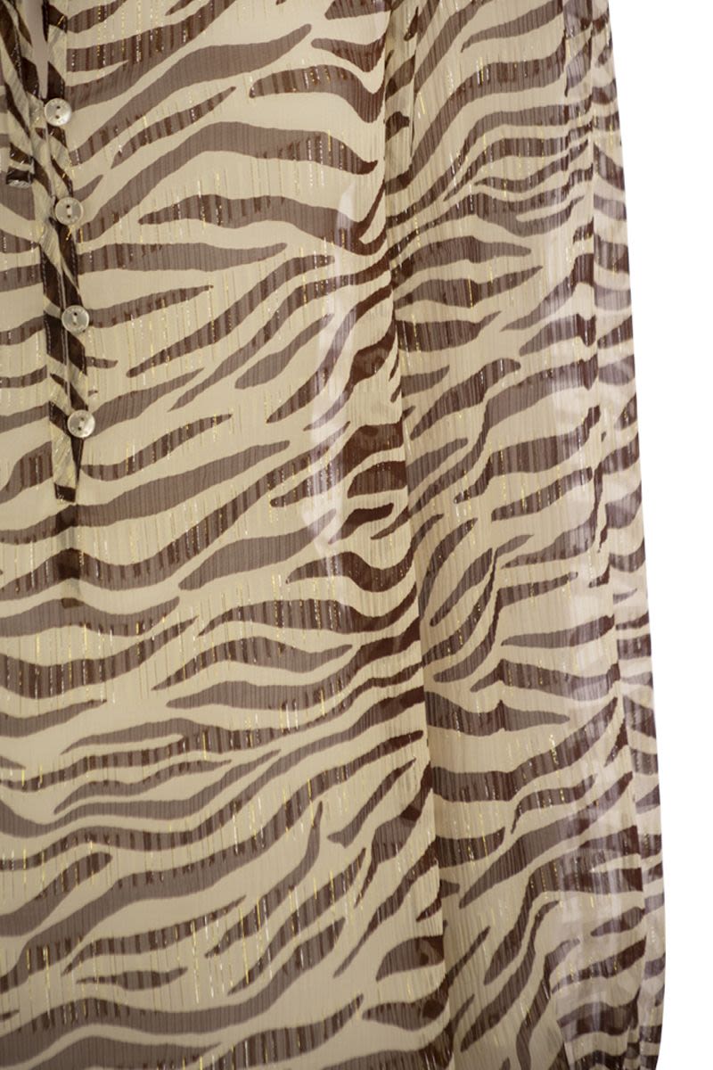 MC2 SAINT BARTH Oversized Harper Mini Shirt with Mandarin Collar