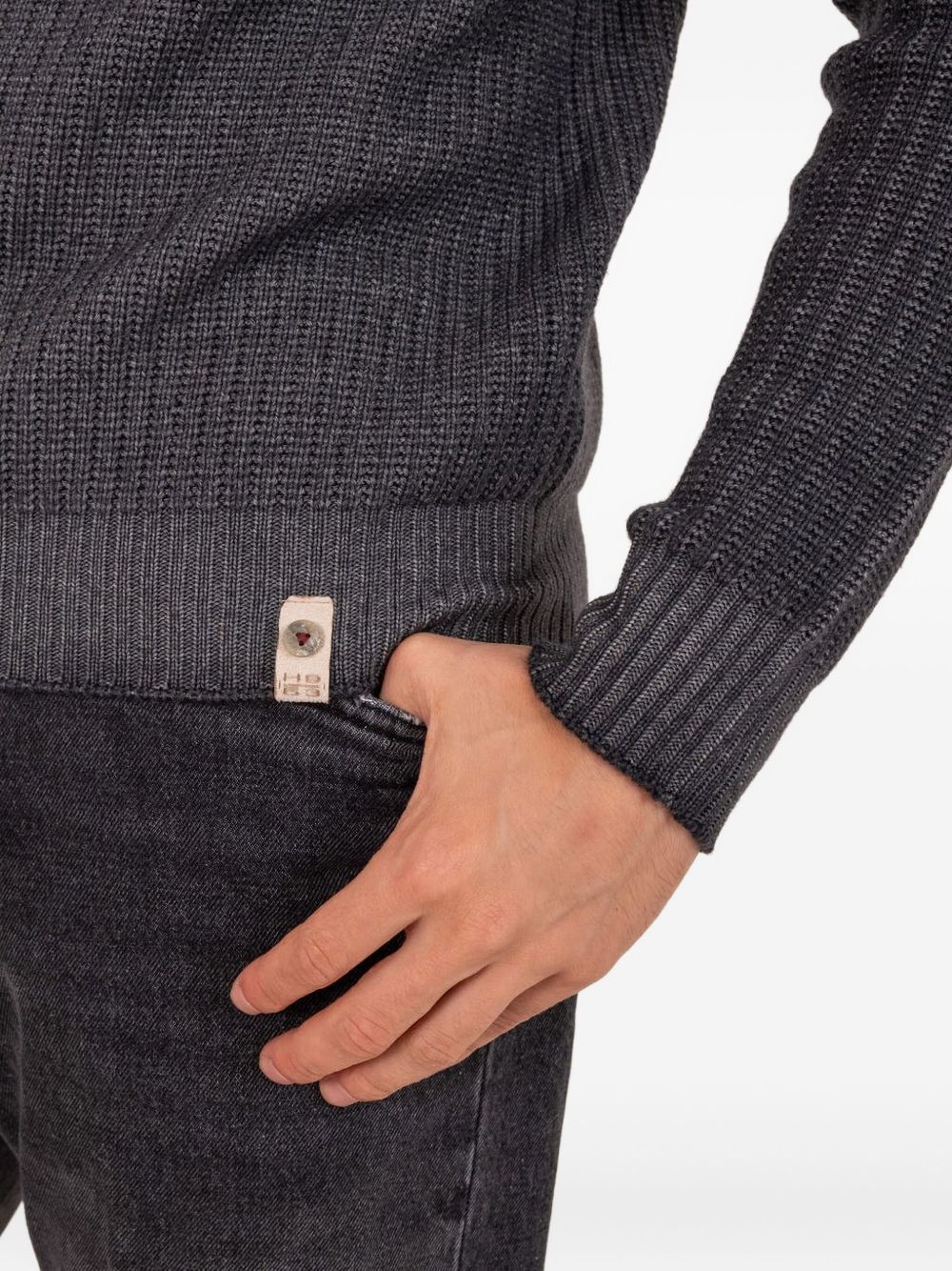 H953 Men's Raglan Cotton Sweater