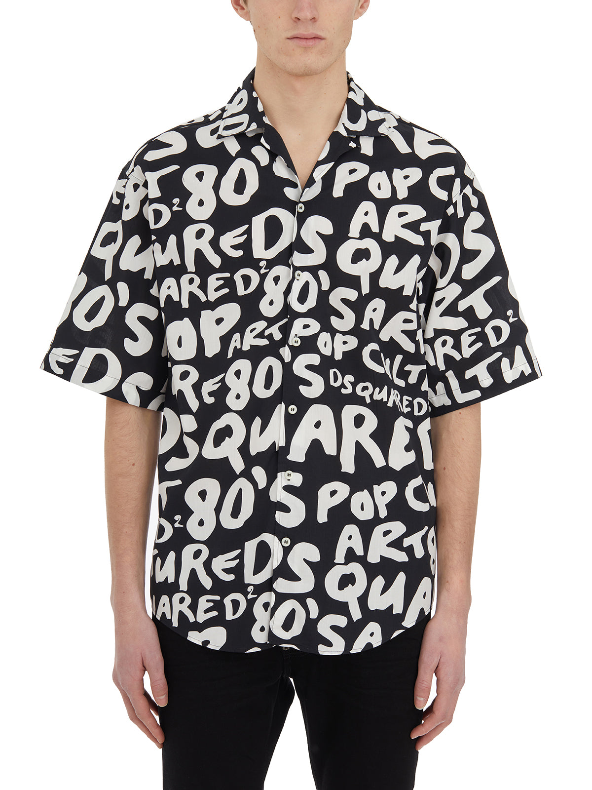DSQUARED2 Retro Print Bowling Shirt - Size 48