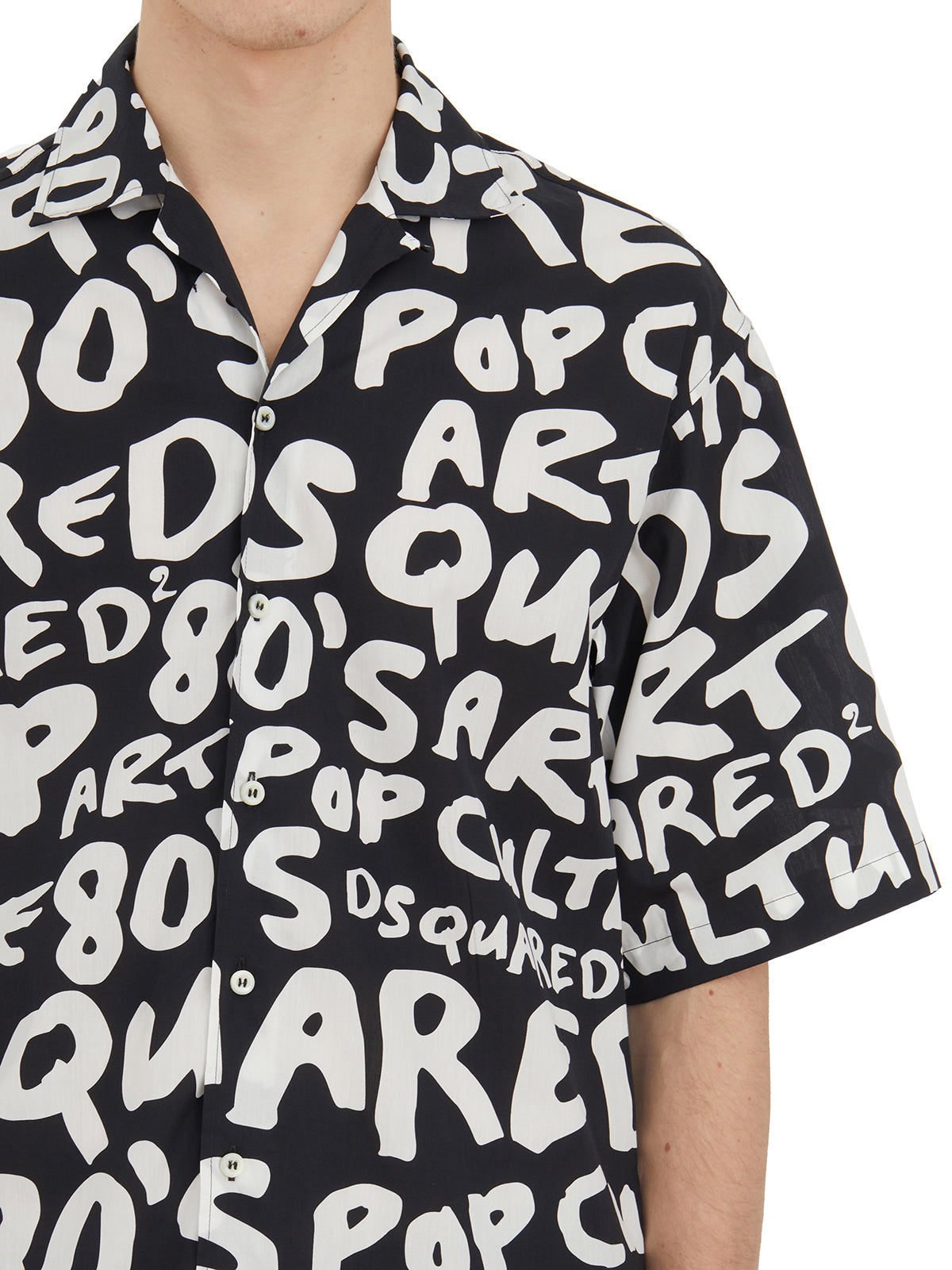 DSQUARED2 Retro Print Bowling Shirt - Size 48