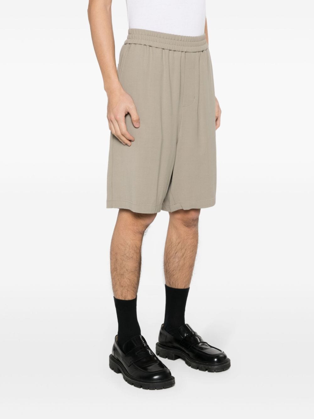 AMI PARIS Elasticated Waist Mini Bermuda Shorts