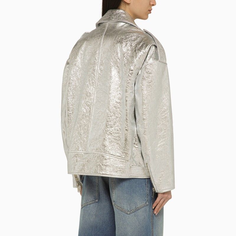 HALFBOY Metallic Leather Jacket for Women