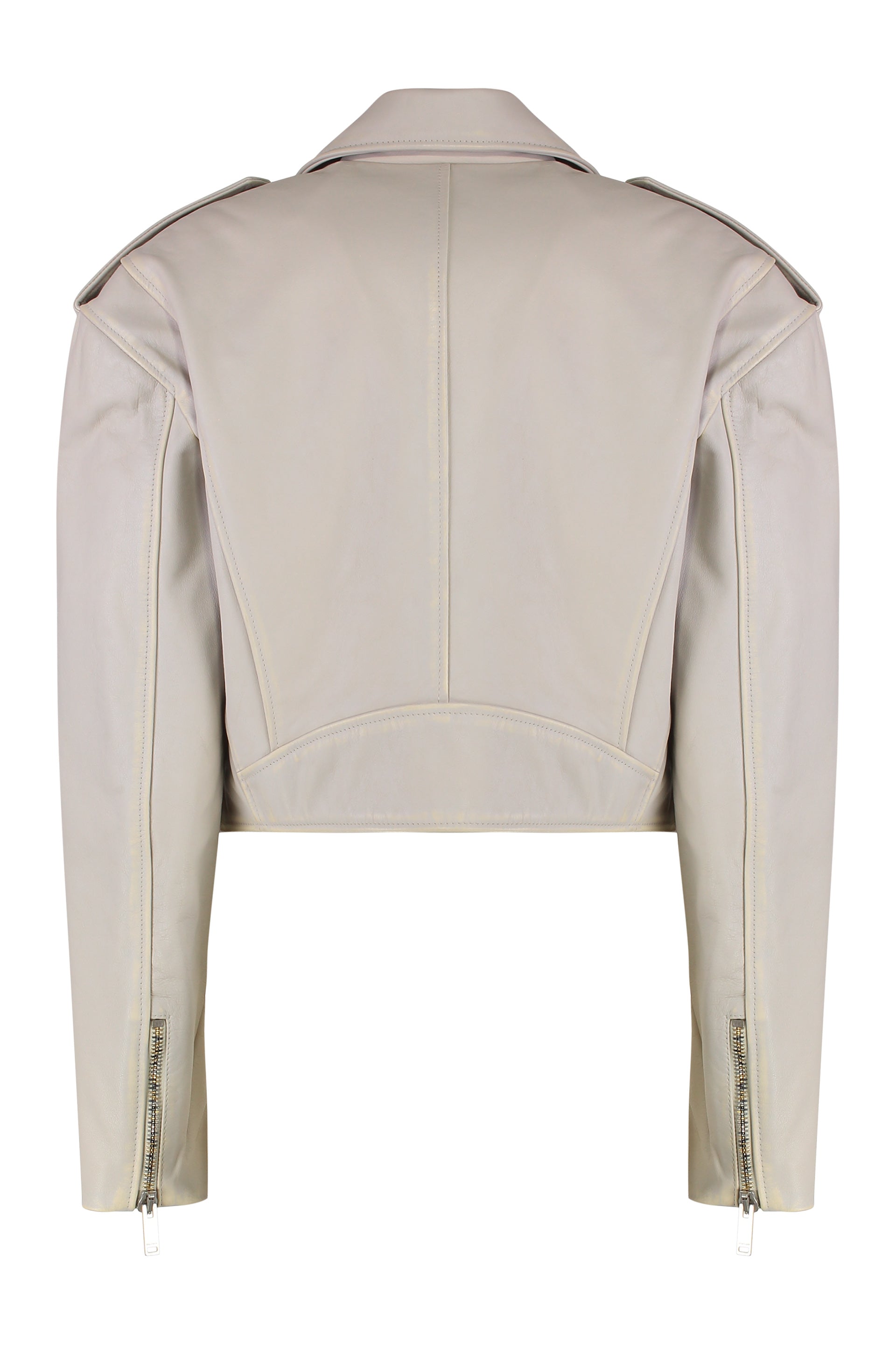 HALFBOY Vintage Effect Leather Jacket for Women