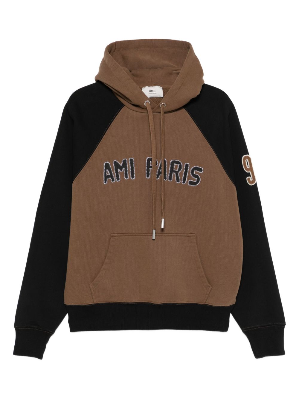 AMI PARIS Colorblock Hoodie with Raglan Sleeves for Men
