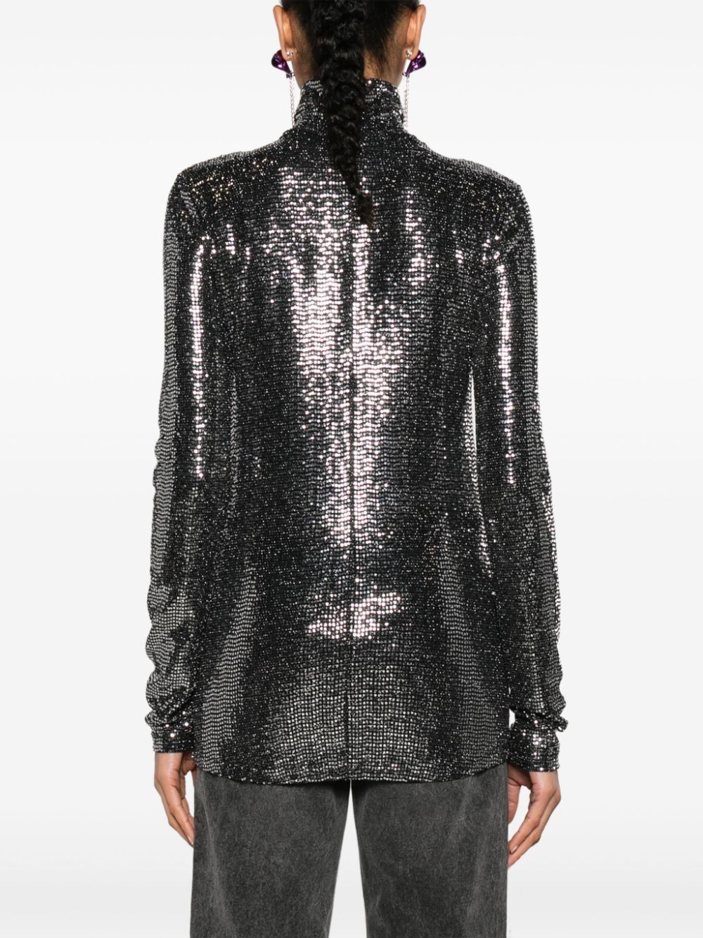 ISABEL MARANT Shiny High-Neck Top
