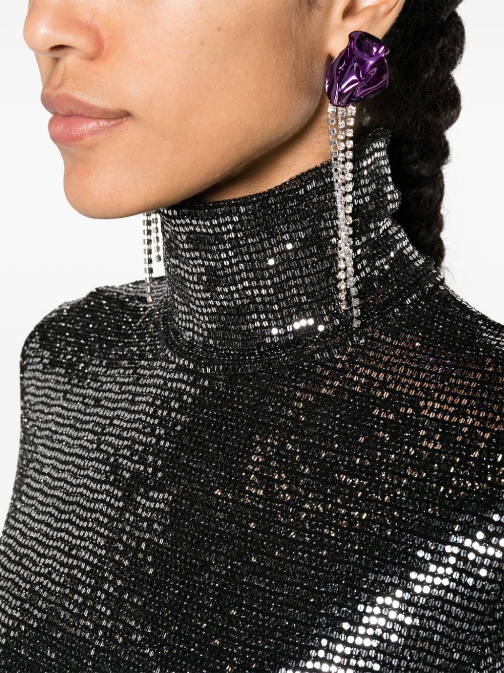 ISABEL MARANT Shiny High-Neck Top