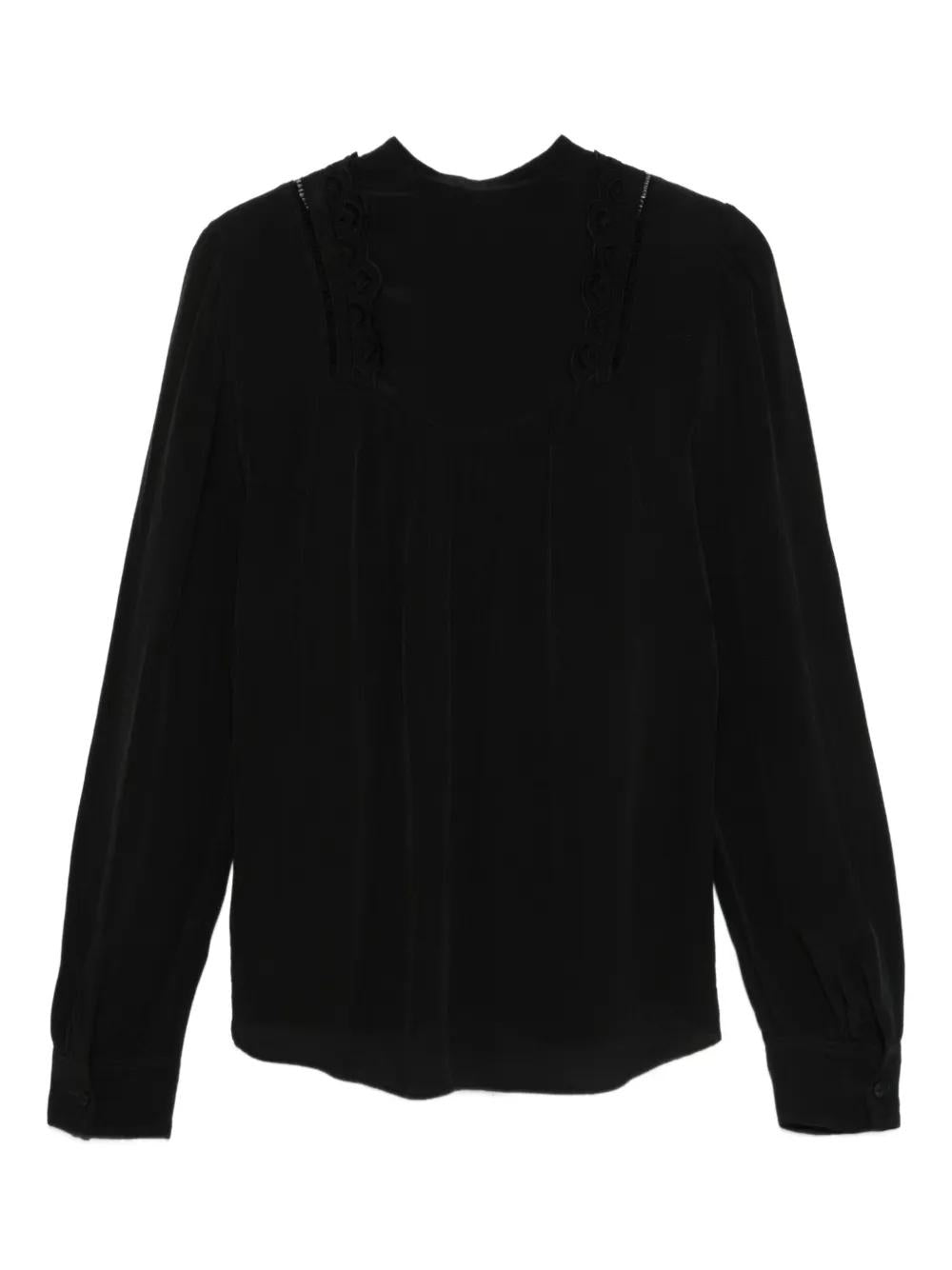 ISABEL MARANT Long-Sleeve Blouse with Lace Inserts